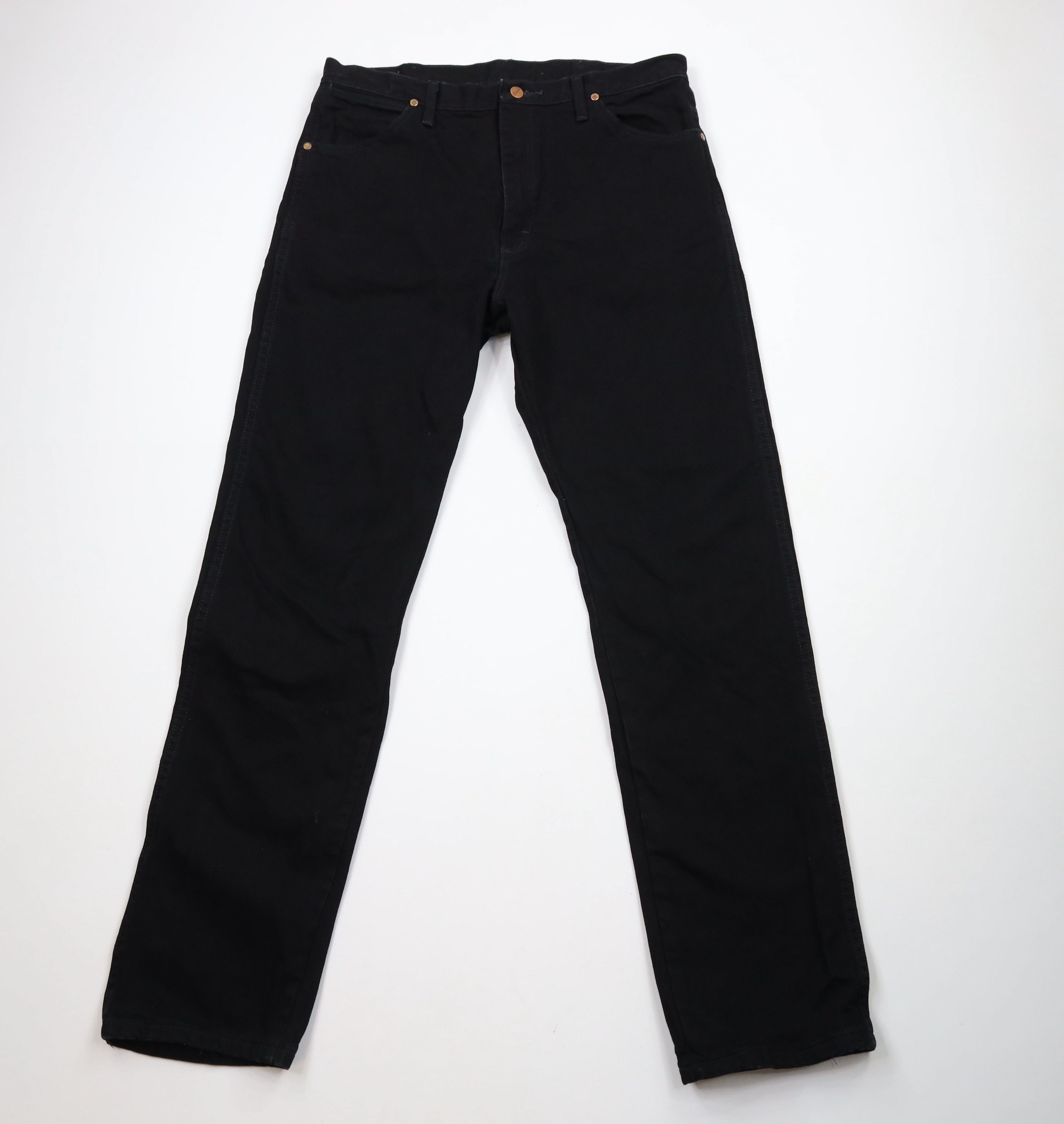 Vintage × Wrangler Vintage Wrangler Straight Leg Denim Jeans Black Cotton Size US 36 / EU 52 - 1 Thumbnail
