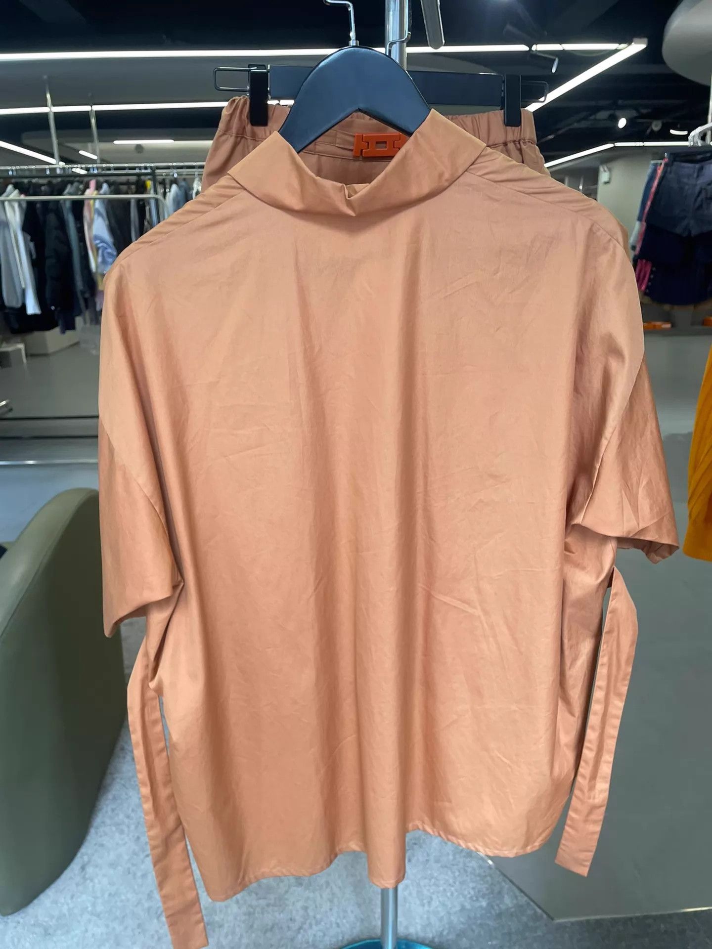 Hermes Hermes Caramel Short Sleeve Shirt & Short Set Size XS / US 0-2 / IT 36-38 - 4 Thumbnail