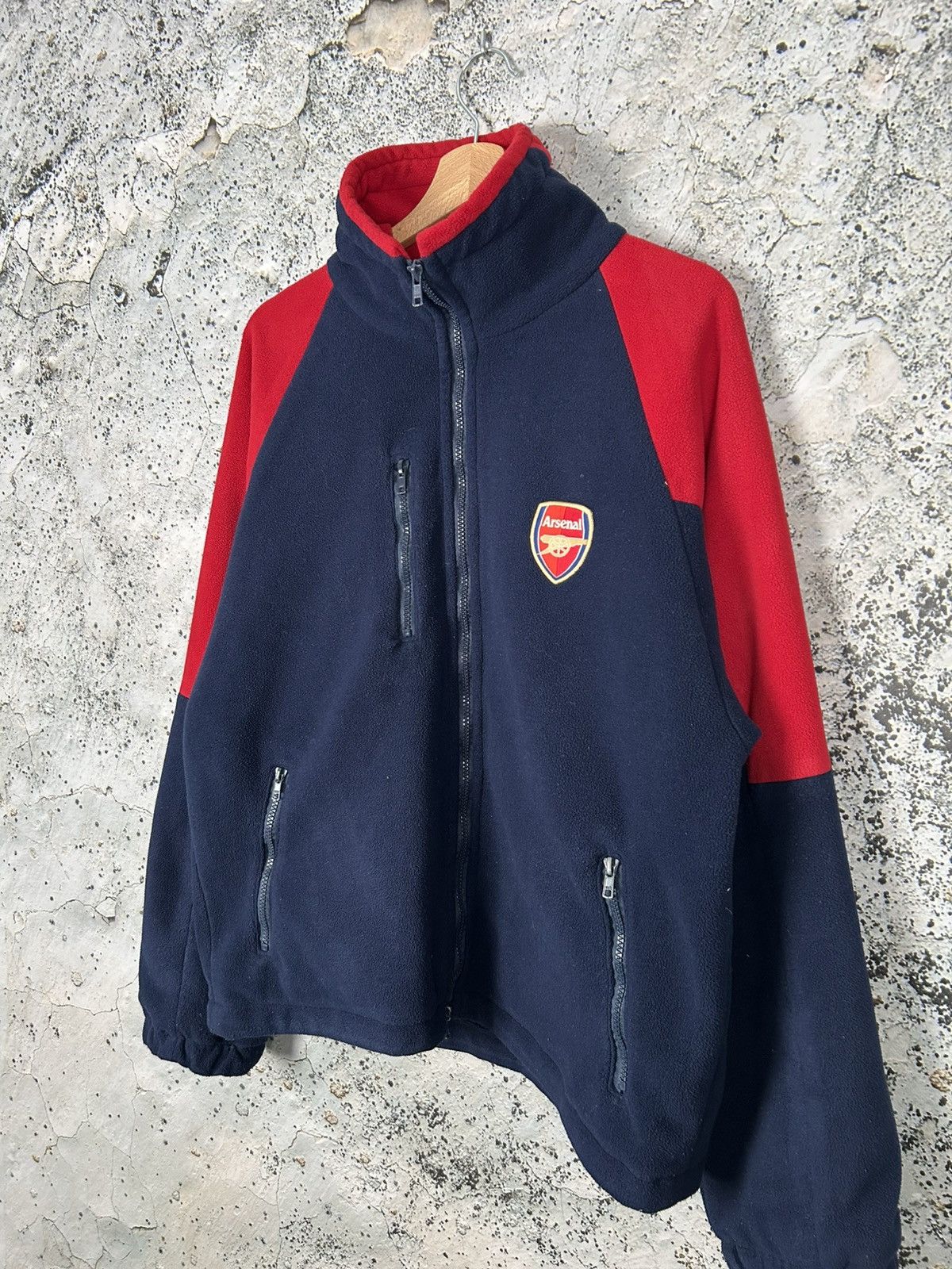 Vintage Arsenal London Zip Fleece Sweatshirt Football Soccer Rare Size US M / EU 48-50 / 2 - 2 Thumbnail