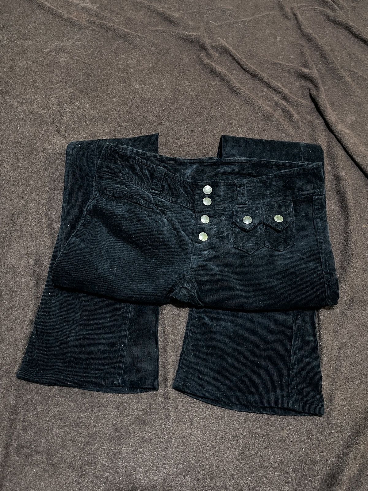 Hysteric Glamour ❤️Hysteric Glamour Black Corduroy Super Flare ❤️ Size US 29 - 3 Thumbnail