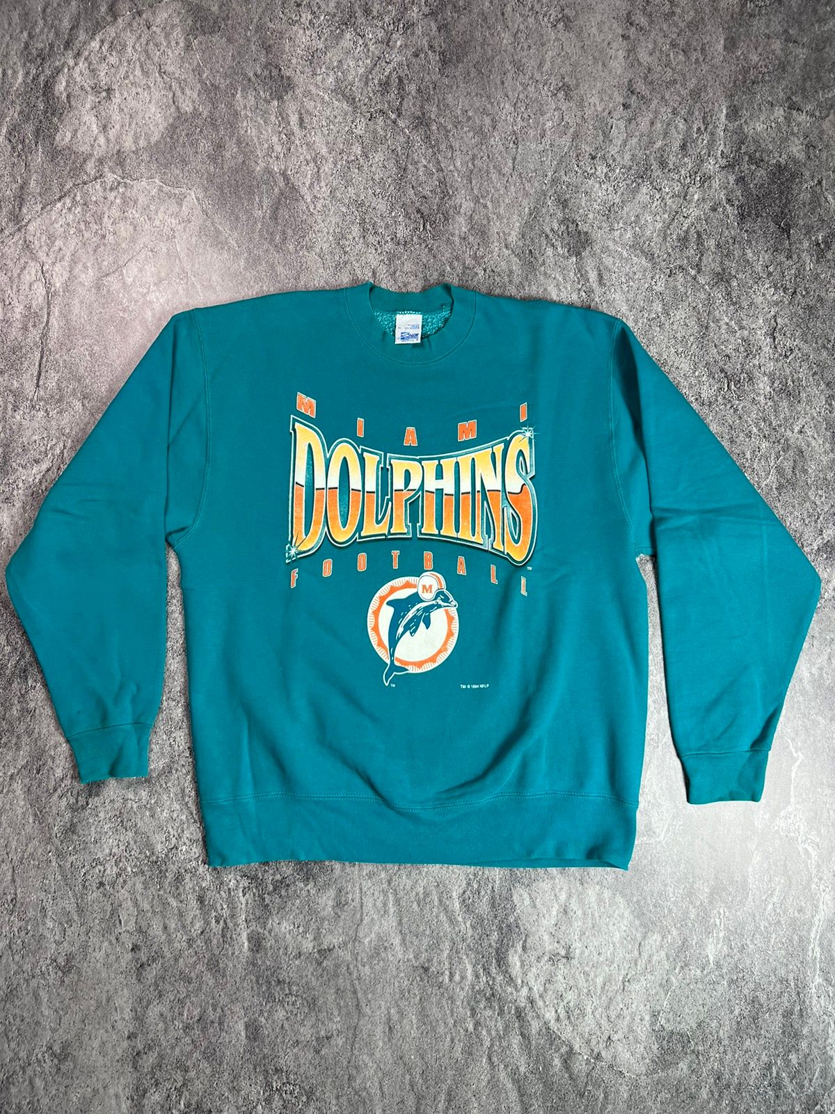 Pre-owned Vintage 1994 Miami Dolphins Sweatshirt In Green