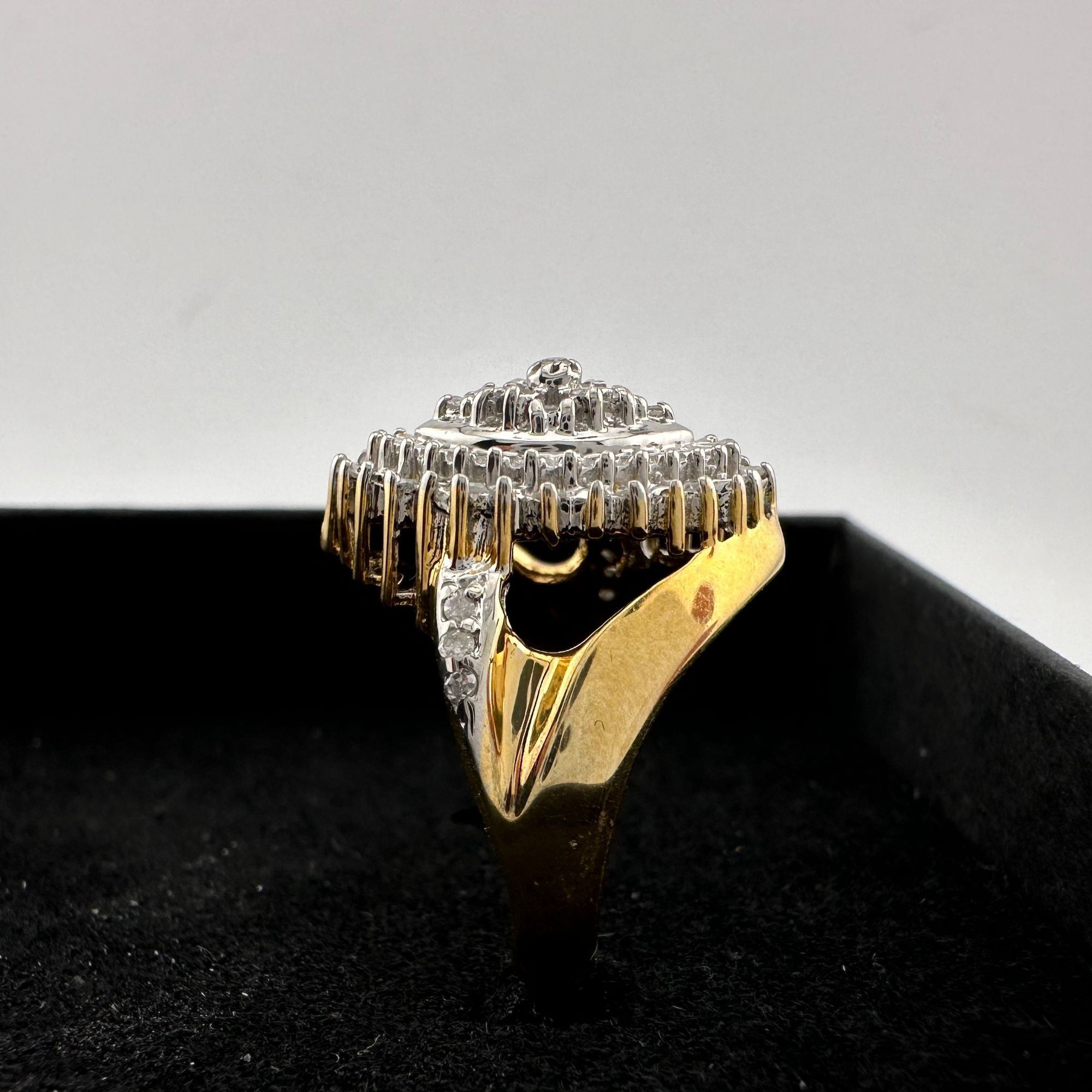 Other Marquise Cut 1/2 Carat Diamond Ring - Gold Plated Silver Size ONE SIZE - 3 Thumbnail