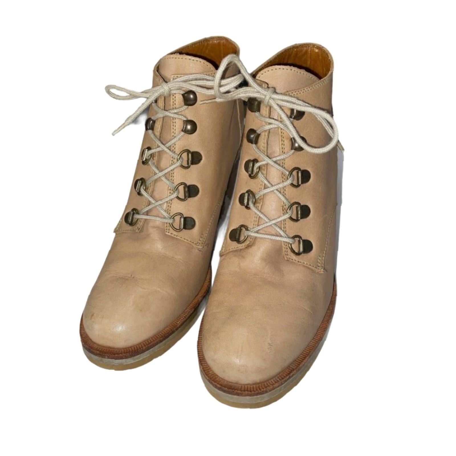 Rachel Comey Rachel Comey Boots Women Brown Leather Block Heel Lace Up Ankle Sz 7 Casual Mars Bootie Size US 7 / IT 37 - 4 Thumbnail