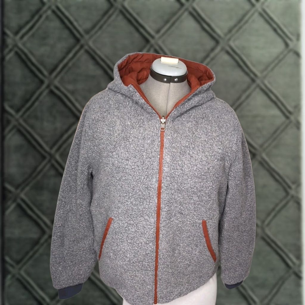 Toad&Co Toad & Co Jacket Women Medium Gray Hooded Pile Fleece Reversible Telluride Size M / US 6-8 / IT 42-44 - 1 Thumbnail