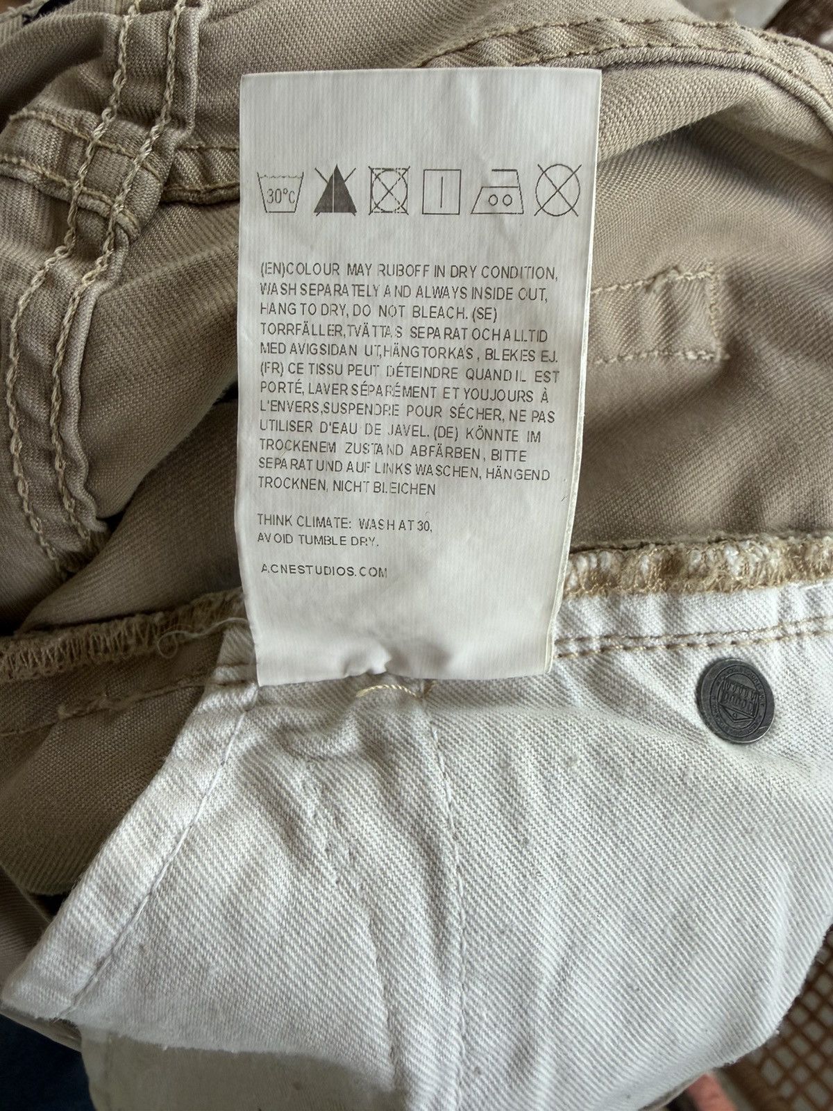Acne Studios Flex S Ups Beige Pants Size US 26 / EU 42 - 6 Thumbnail