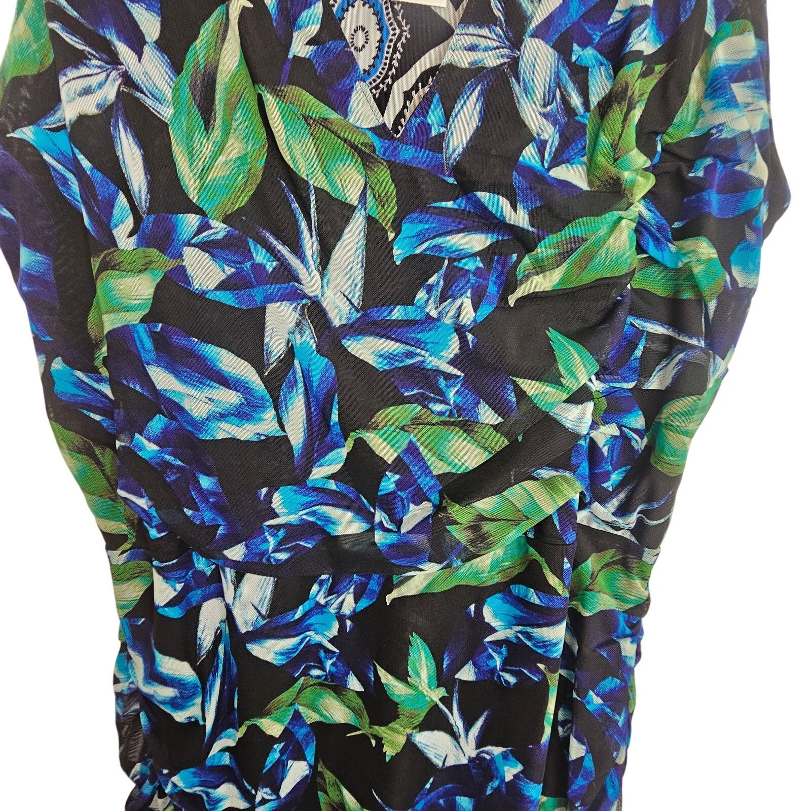 White House Black Market White House Black Market Elena Leaf Ruched Sheath Dress Size XL / US 12-14 / IT 48-50 - 3 Thumbnail