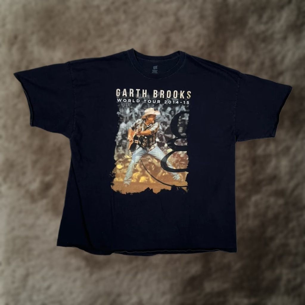 Hanes Garth Brooks T-Shirt Mens 3XL Black World Tour 2014-15 Concert Tee Size US XXL / EU 58 / 5 - 1 Thumbnail