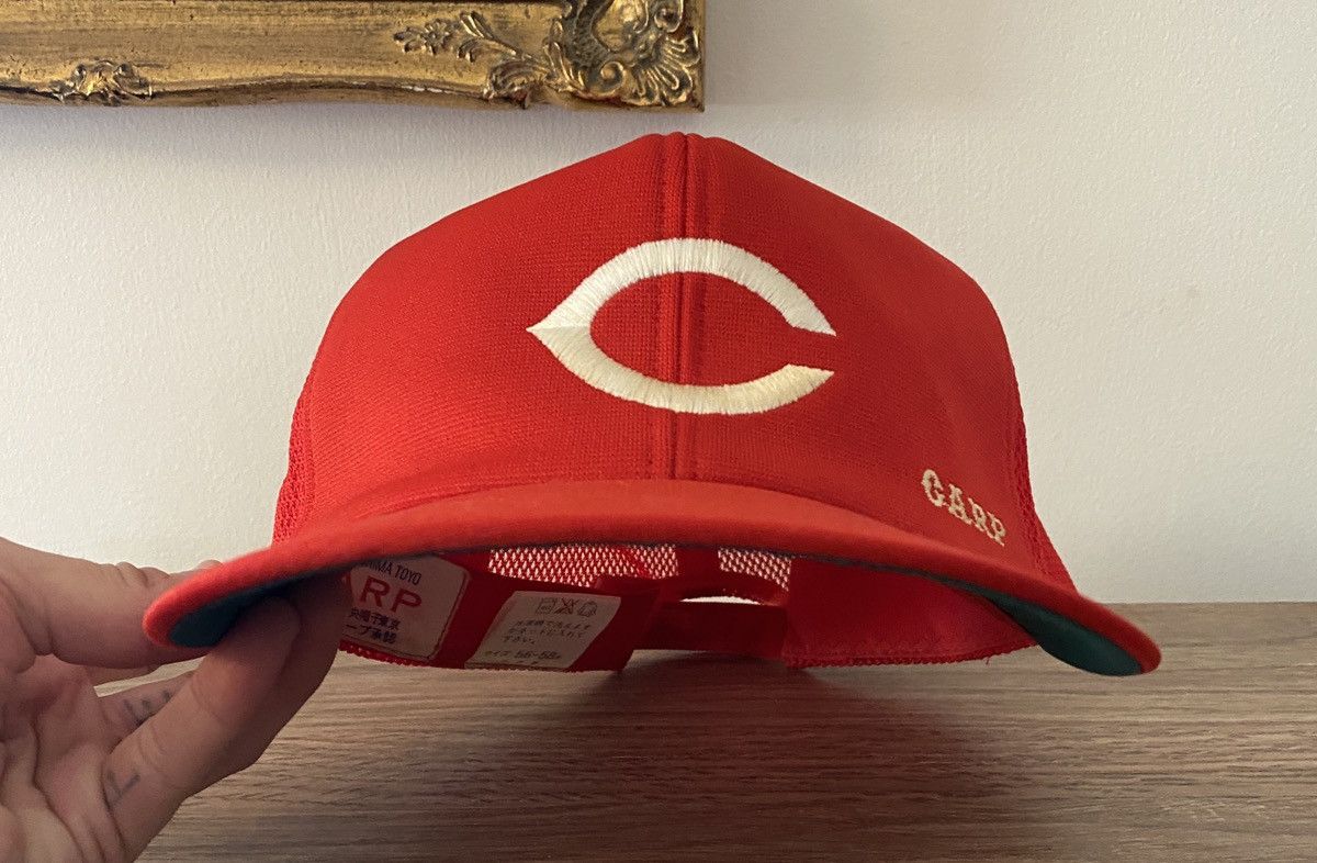 Japanese Brand Vintage Hiroshima Carp Japan Baseball Trucker Strapback Hat Size ONE SIZE - 4 Thumbnail