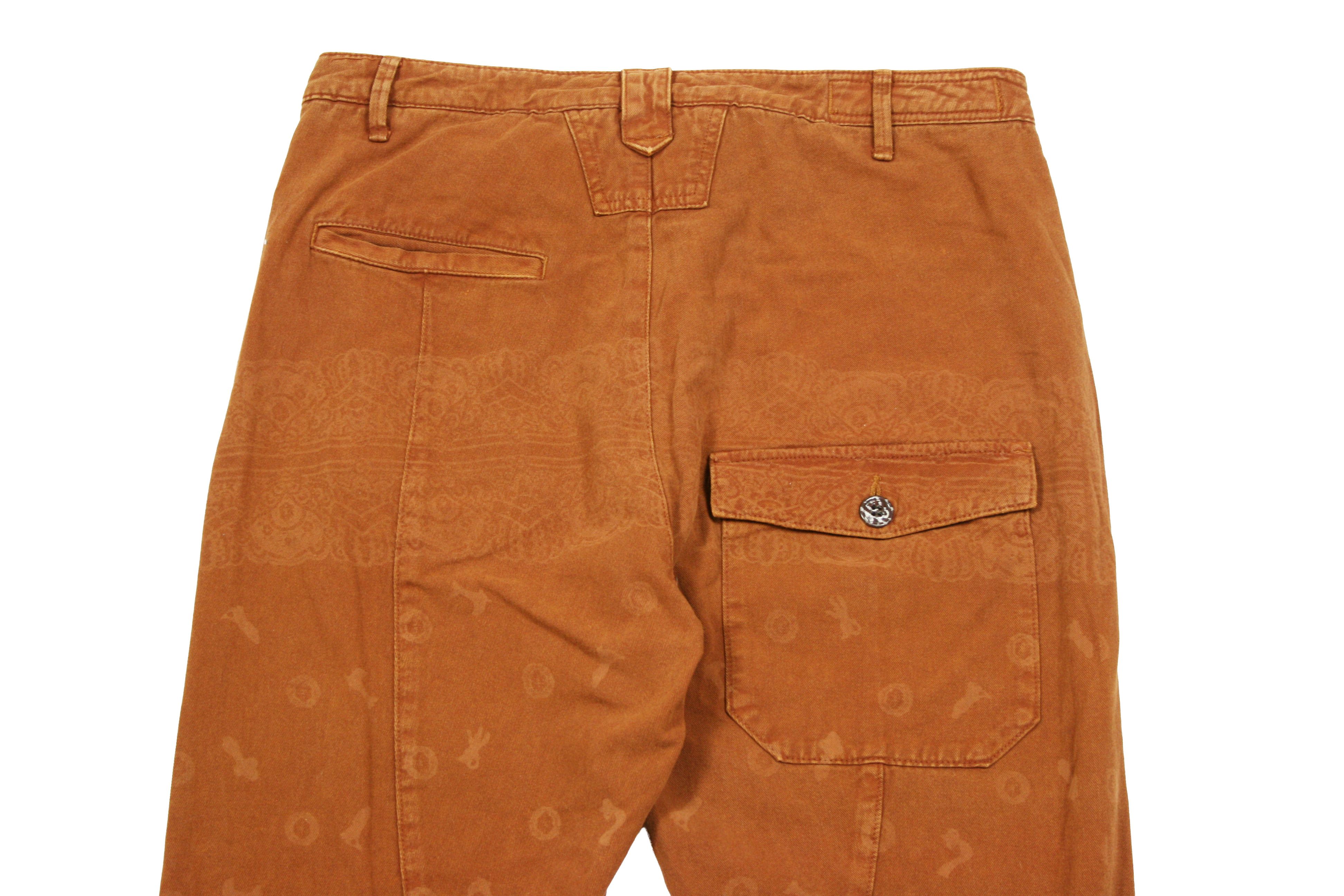 Marithe + Francois Girbaud 00S Bandana Printed Cargo Pocket Y2K Pants Vintage Size US 32 / EU 48 - 4 Thumbnail