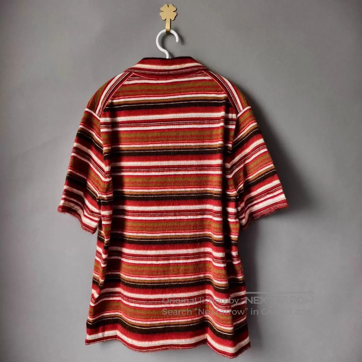 Dior Red Striped Short-Sleeve Collared Shirt - Size S. Size US S / EU 44-46 / 1 - 2 Thumbnail