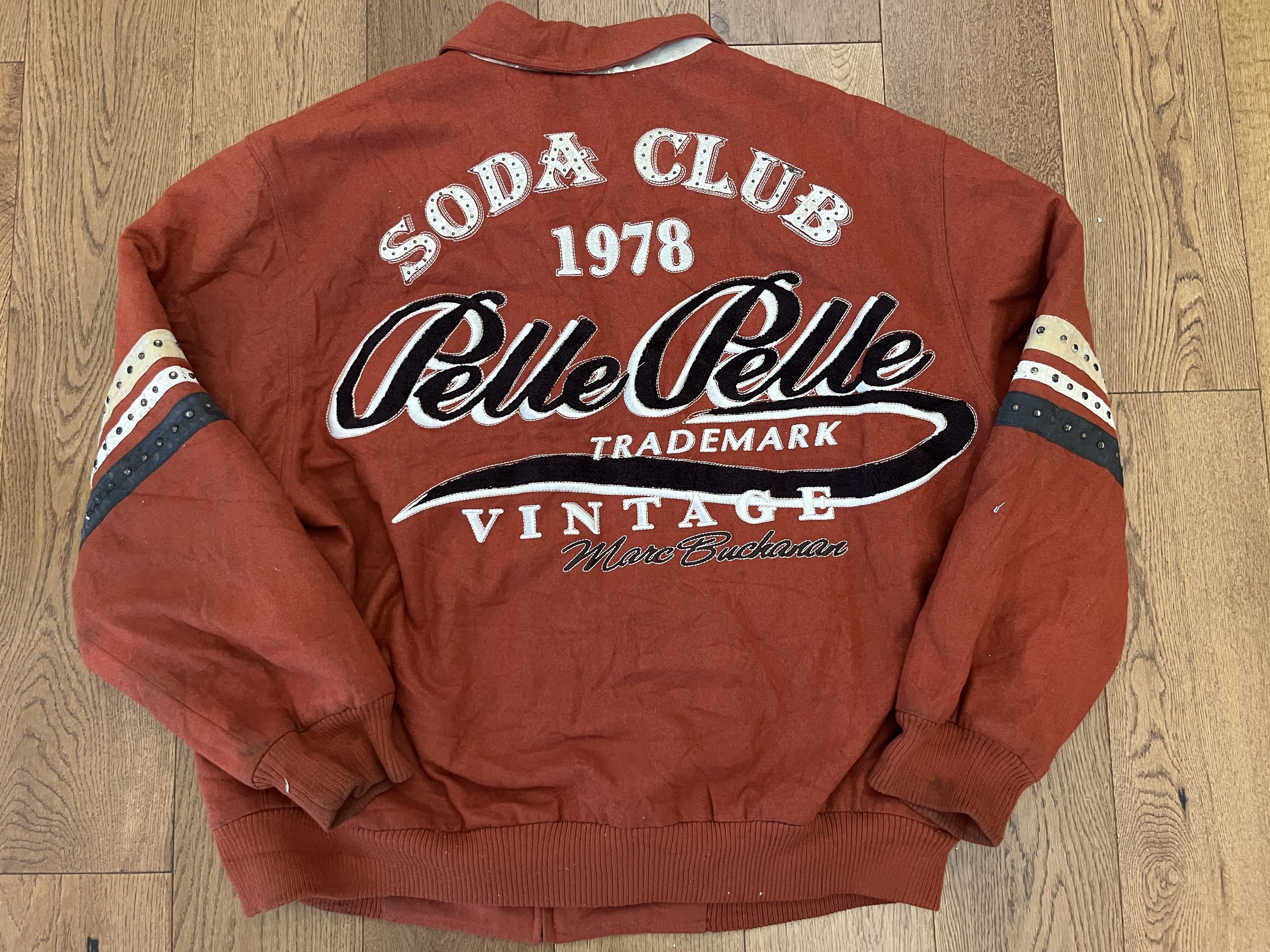 Pelle Pelle Vintage 90s Pelle Pelle Soda Club Varsity Jacket 4XL Size US XXL / EU 58 / 5 - 1 Thumbnail