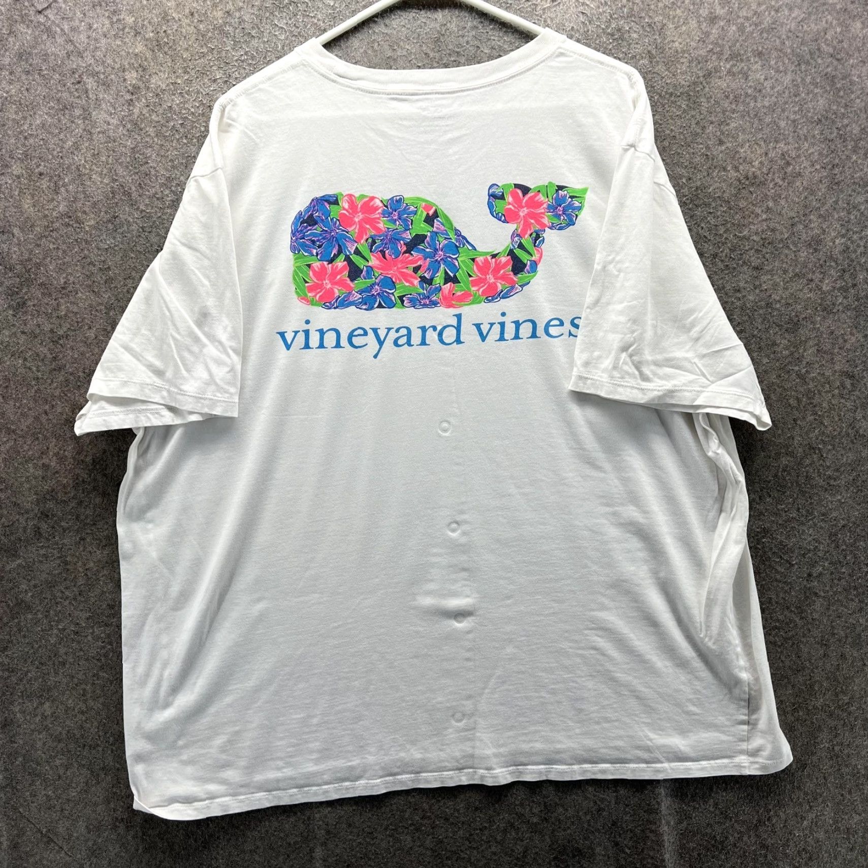 Vineyard Vines Vineyard Vines Shirt Mens 2XL White Floral Whale Pocket Tee Tagless Casual Shirt Size US XXL / EU 58 / 5 - 7 Thumbnail