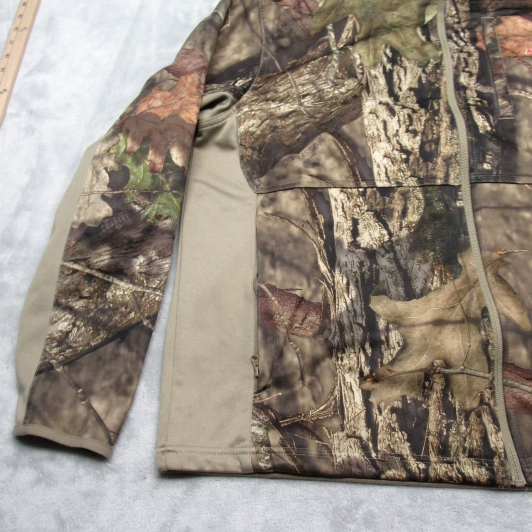 Vintage Mossy Oak Jacket Mens XL Brown Camouflage Full Zip Pockets Stand-Up Collar Mid-Length Outdoor Hunting Hiking Winter Fall Spring Military Jacket Mens Size US XL / EU 56 / 4 - 7 Thumbnail