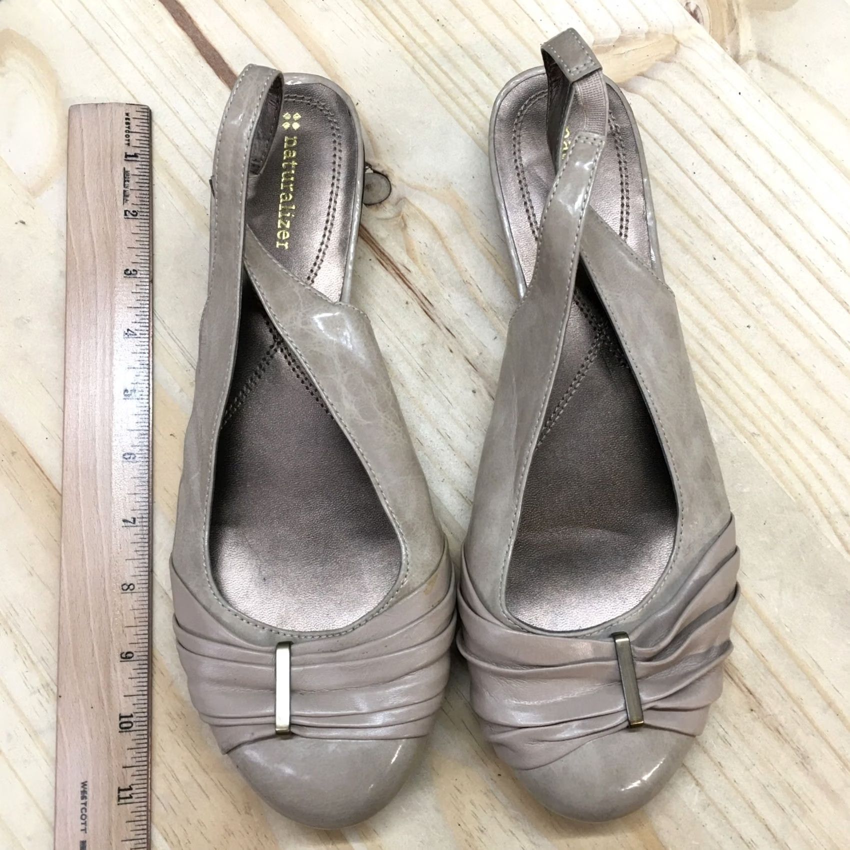 Naturalizer Naturalizer Sandals Womens 11M Hanley Closed Toe Slingback Brown Leather Slip On Size US 8 / IT 38 - 7 Thumbnail