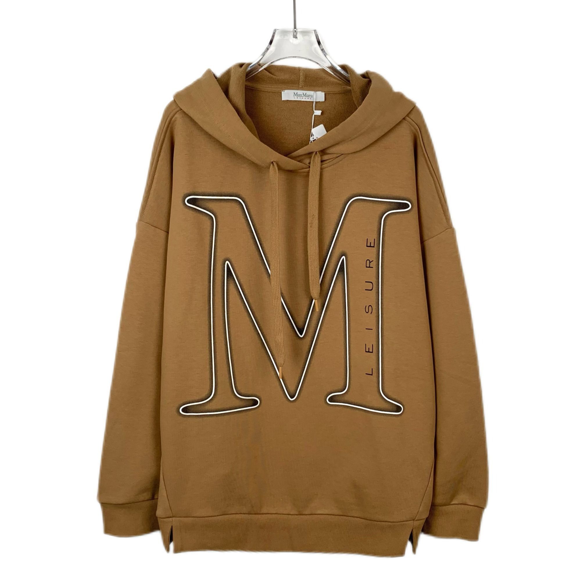 Max Mara MaxMara Leisure Brown Cotton Blend Hooded Drawstring Hoodie Size L / US 10 / IT 46 - 1 Thumbnail