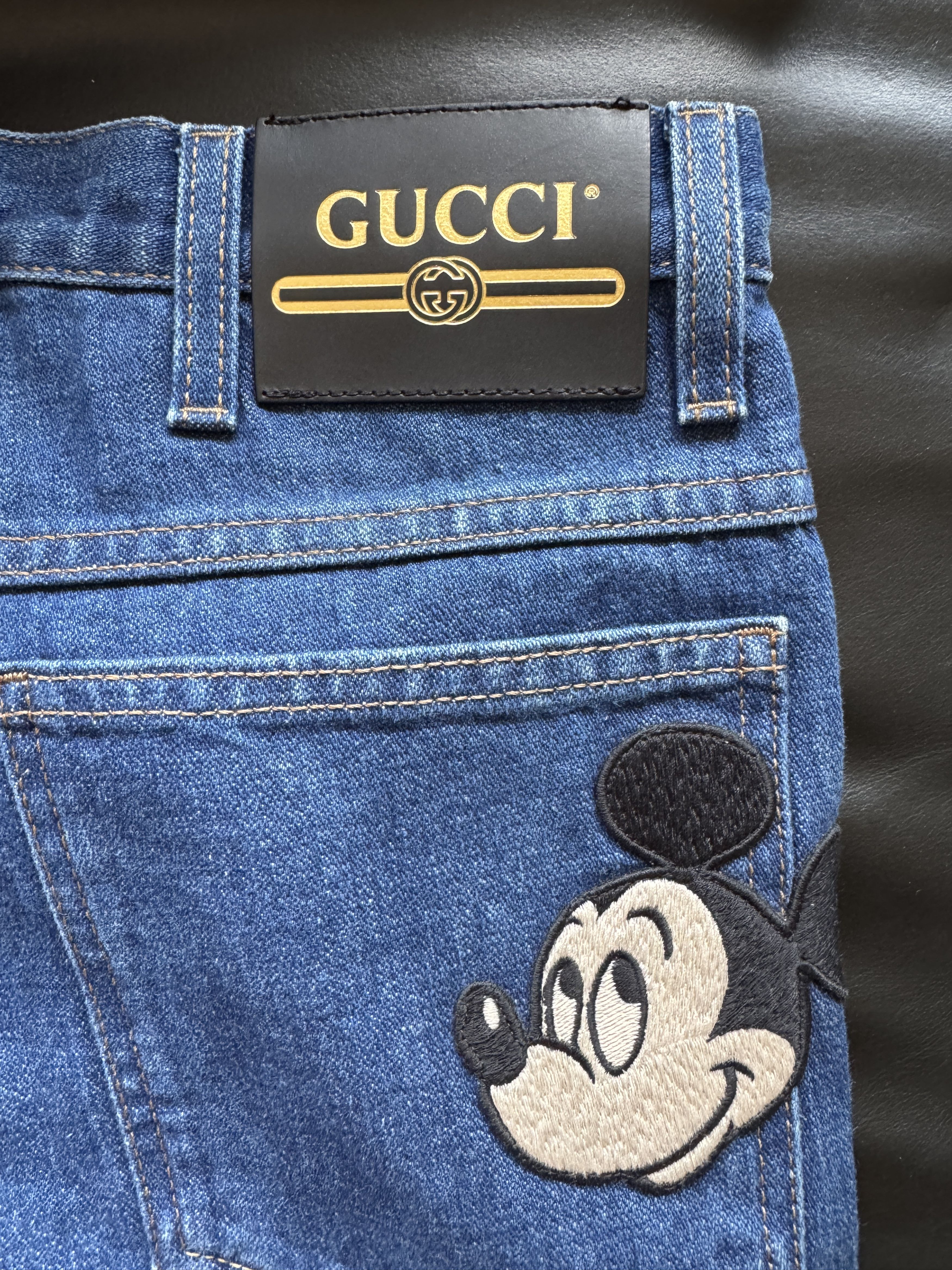 Gucci Mickey Embroidered Jeans Size US 30 / EU 46 - 23 Thumbnail