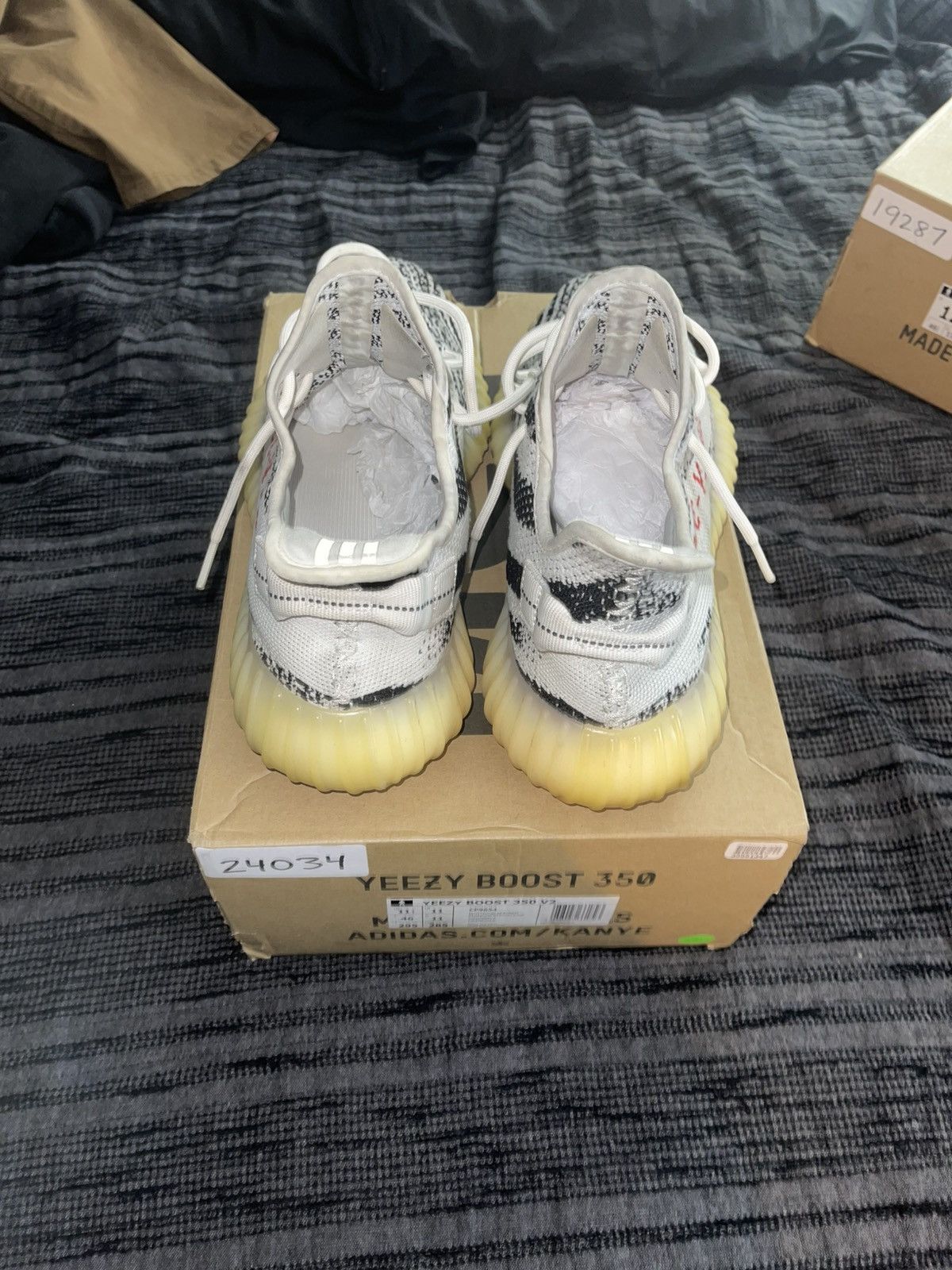 Yeezy Adidas Yeezy Zeebra V2 Size US 11.5 / EU 44-45 - 3 Thumbnail