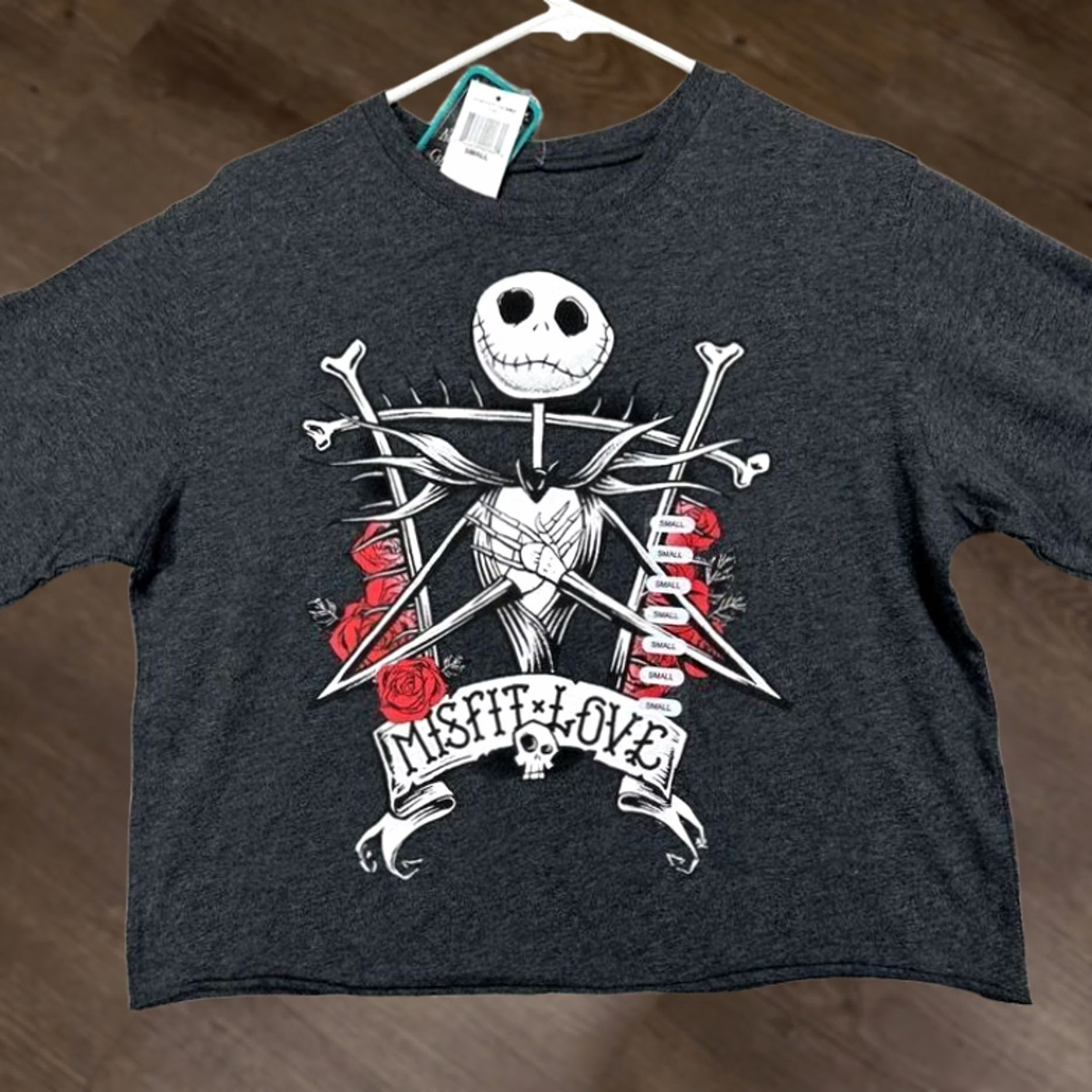 Disney Disney Shirt Women Small Oversized Black Crop The Nightmare Before Christmas NEW Size S / US 4 / IT 40 - 1 Thumbnail