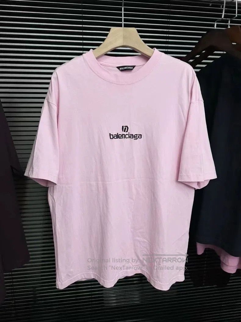Balenciaga Soccer Embroidery Letter Short Sleeve