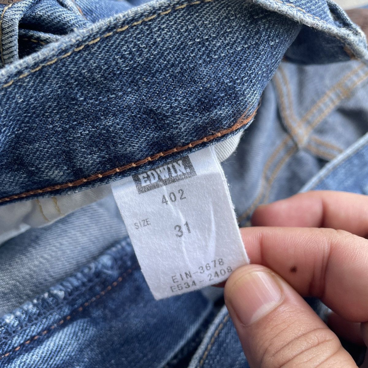Japanese Brand Vintage Edwin 402 Made In Japan Faded Jeans Pants Denim Size US 31 - 8 Thumbnail
