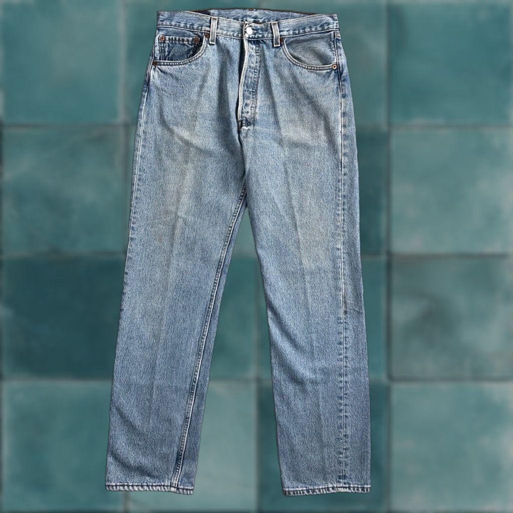 Levi's Levi's 501 Jeans Vintage 90s Mexico Light Wash 34x34 Straight Leg Blue Men Regular 34 Inseam 34 Jeans 90s Theme Mens Size US 34 / EU 50 - 1 Thumbnail