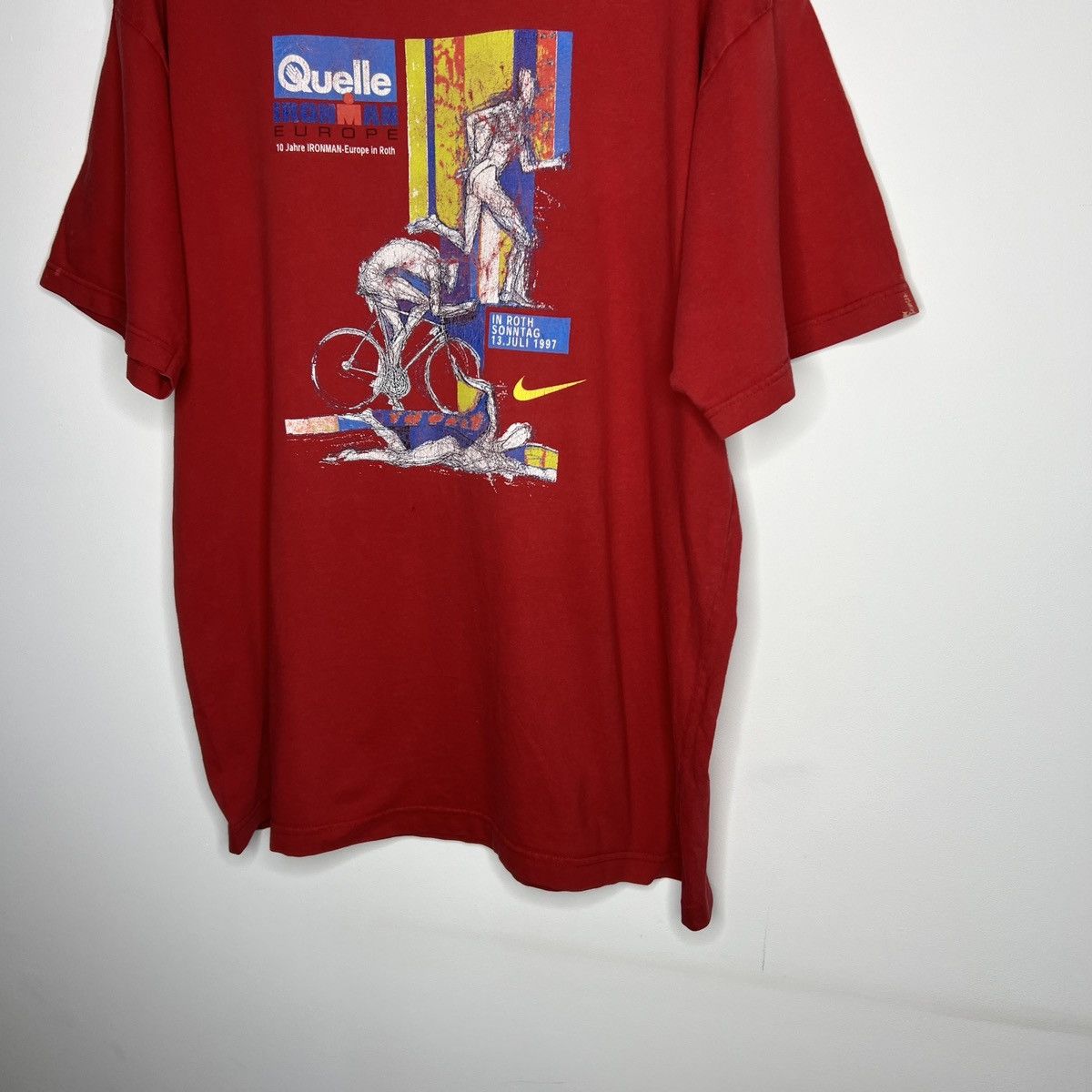 Nike × Vintage Vintage Nike Ironman Europe Triathlon 1997 Quelle Size US XL / EU 56 / 4 - 2 Thumbnail