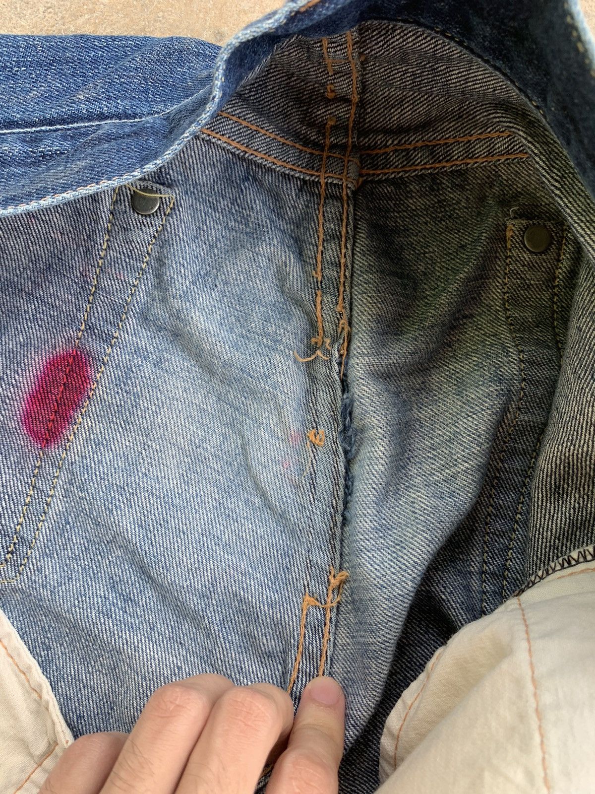 Japanese Brand × Vintage Unknown Japanese Brand Selvedge Distressed Denim Size US 31 - 13 Thumbnail