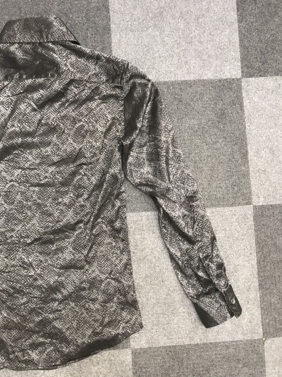 Japanese Brand TORNADO MART Metallic Snakeskin Skinny Fit Shirt Size L / US 10 / IT 46 - 9 Thumbnail