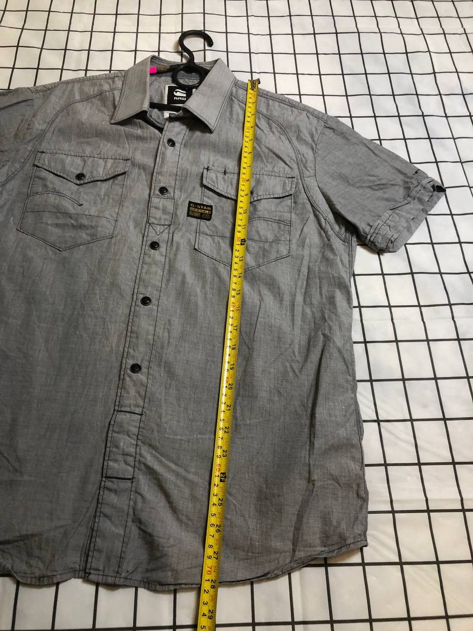 G-Star G Star Raw Men's Midnight Piping Check Shirt Short Sleeve Size US XL / EU 56 / 4 - 9 Thumbnail