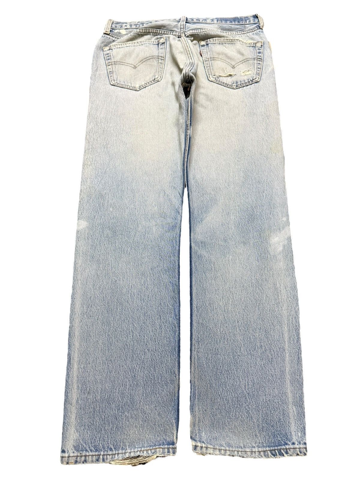 Levi's Vintage 90s Levis 501 Faded Wash Distressed Ripped Loose Fit Size US 32 / EU 48 - 2 Thumbnail