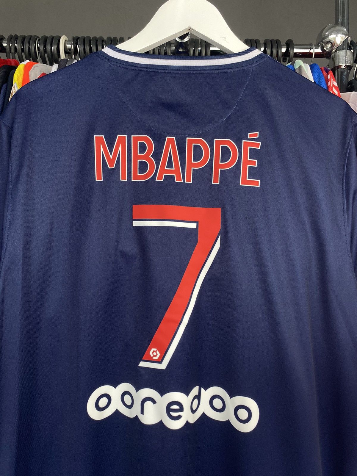 Nike 2020/21 NIKE PSG #7 MBAPPE HOME SOCCER FOOTBALL JERSEY SHIRT Size US XL / EU 56 / 4 - 9 Thumbnail