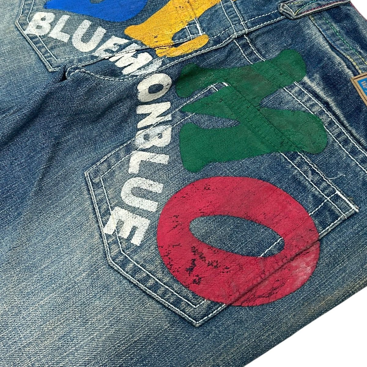 Japanese Brand Y2k Blue Moon Blue Jeans Art Jeans Size US 32 / EU 48 - 10 Thumbnail