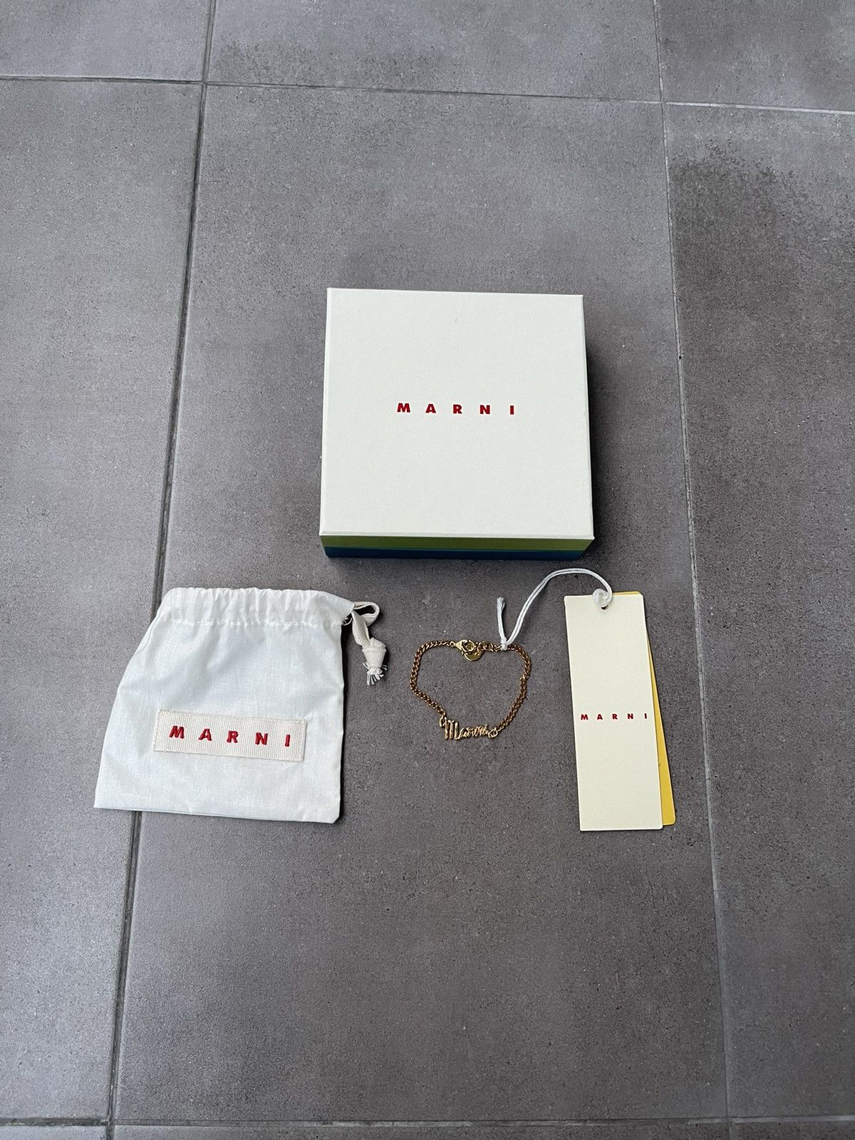!DS! FW22 Marni Gold Logo Bracelet