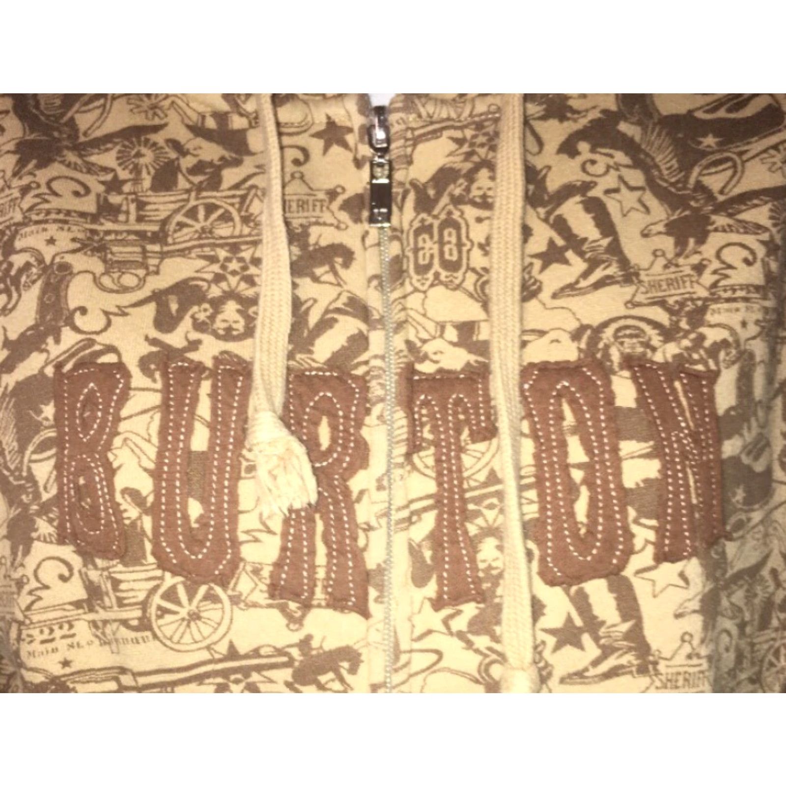 Burton Burton Hoodie Womens S Brown Graphic Full Zip Solid Long Sleeve Size S / US 4 / IT 40 - 3 Thumbnail