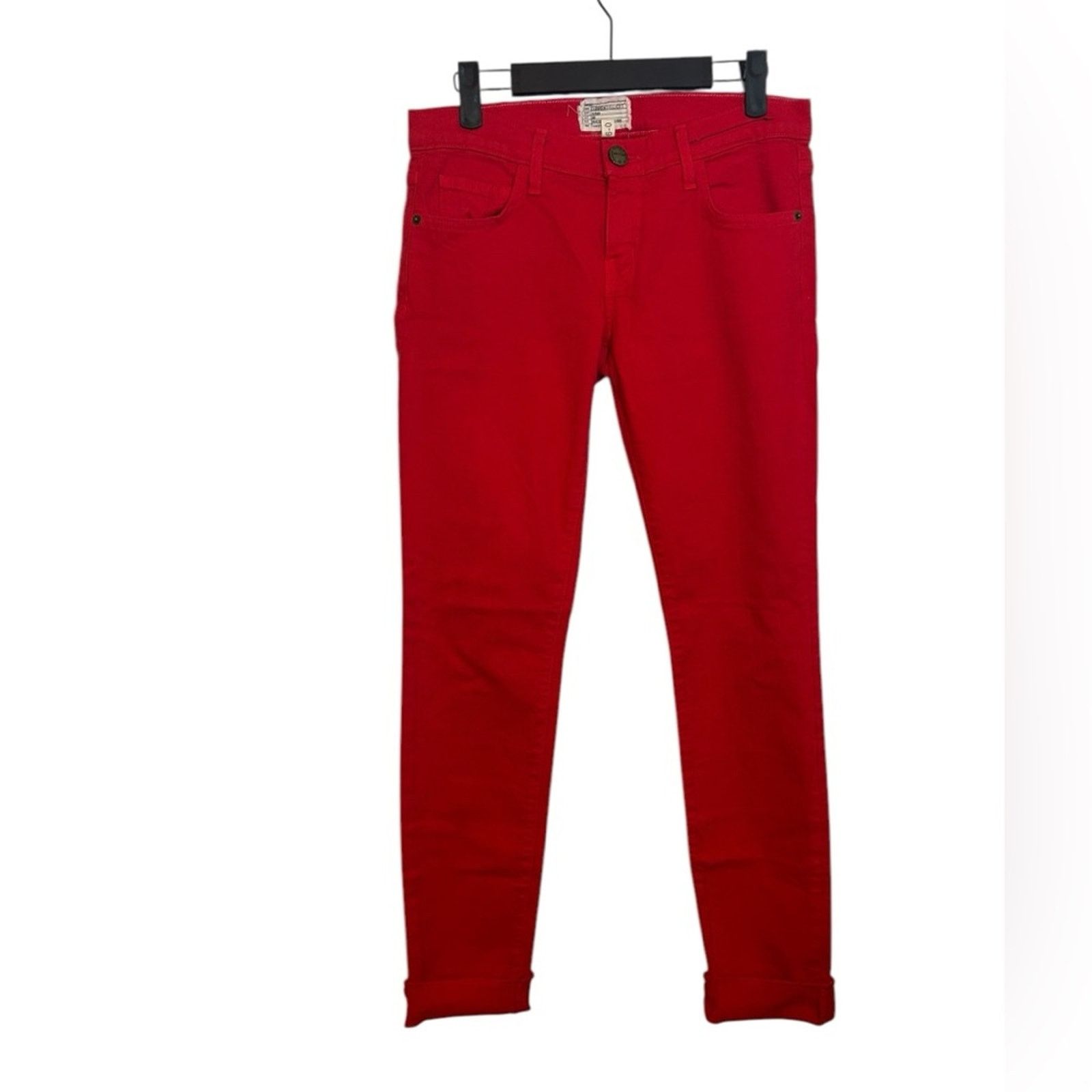 Current/Elliot Current Elliott The Rolled Skinny Jeans in Caution Red Size 26" / US 2 / IT 38 - 1 Thumbnail