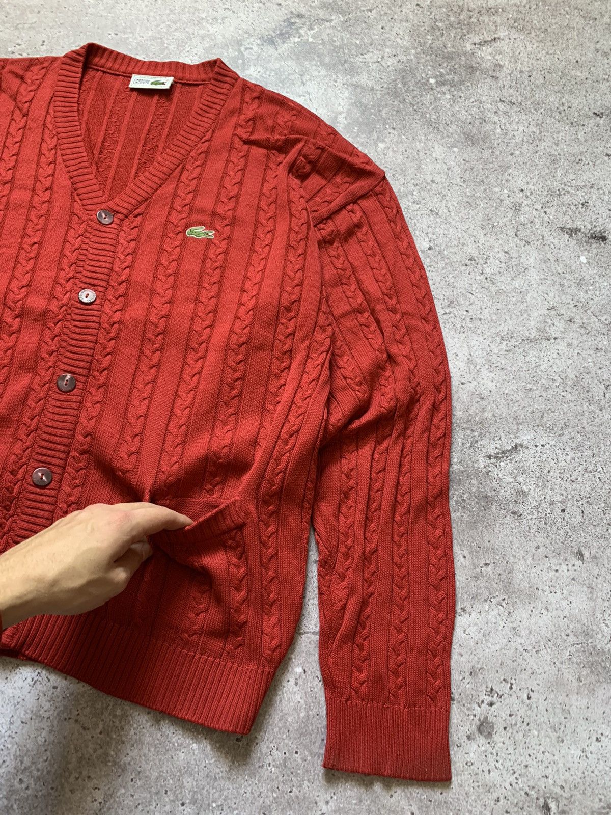 Lacoste × Vintage Vintage lactose cardigan Size US XL / EU 56 / 4 - 3 Thumbnail