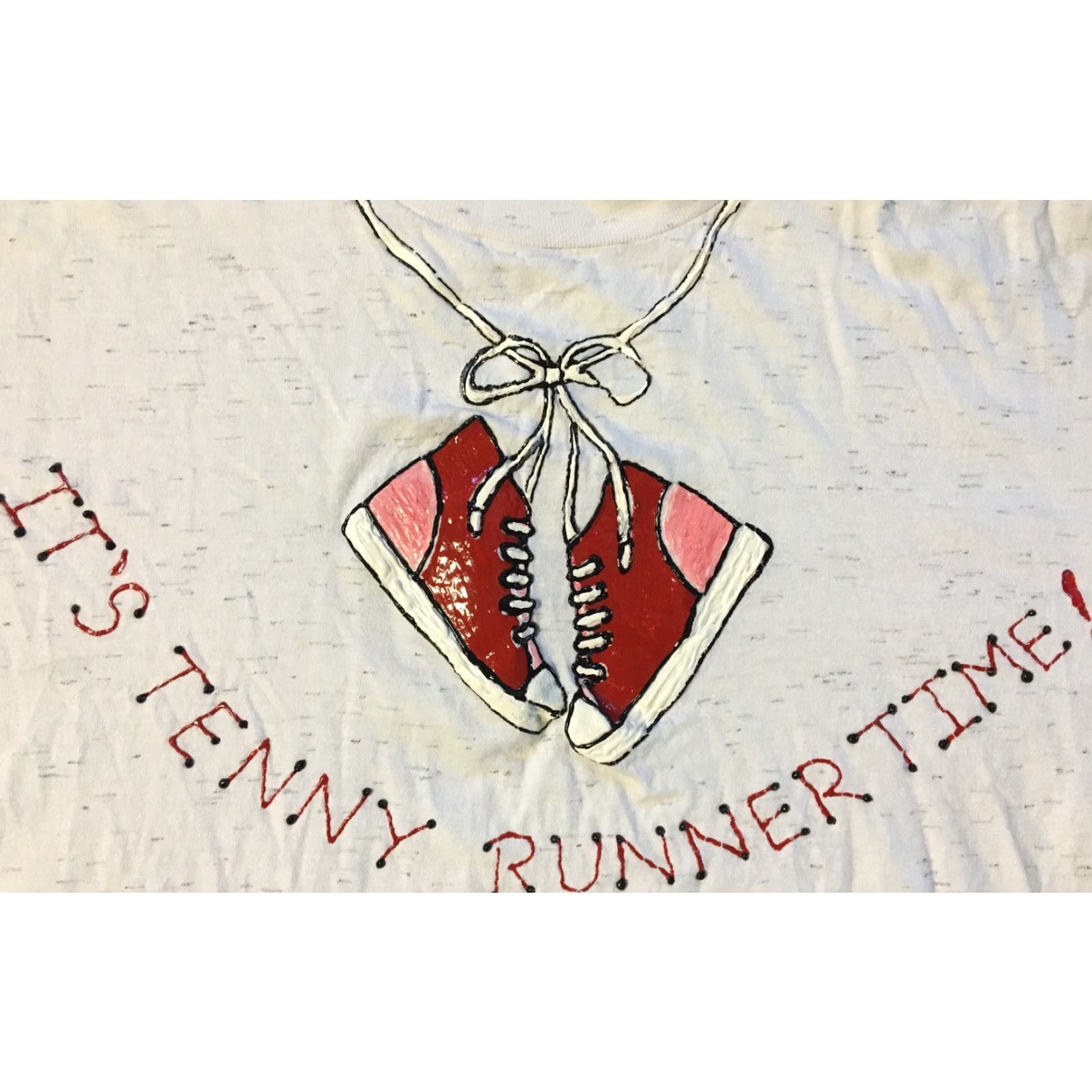 Vintage VINTAGE Its Tenny Running Time Shirt L White 80s 90s Sports Track & Field PE Funny Shirt Mens Size US L / EU 52-54 / 3 - 2 Thumbnail