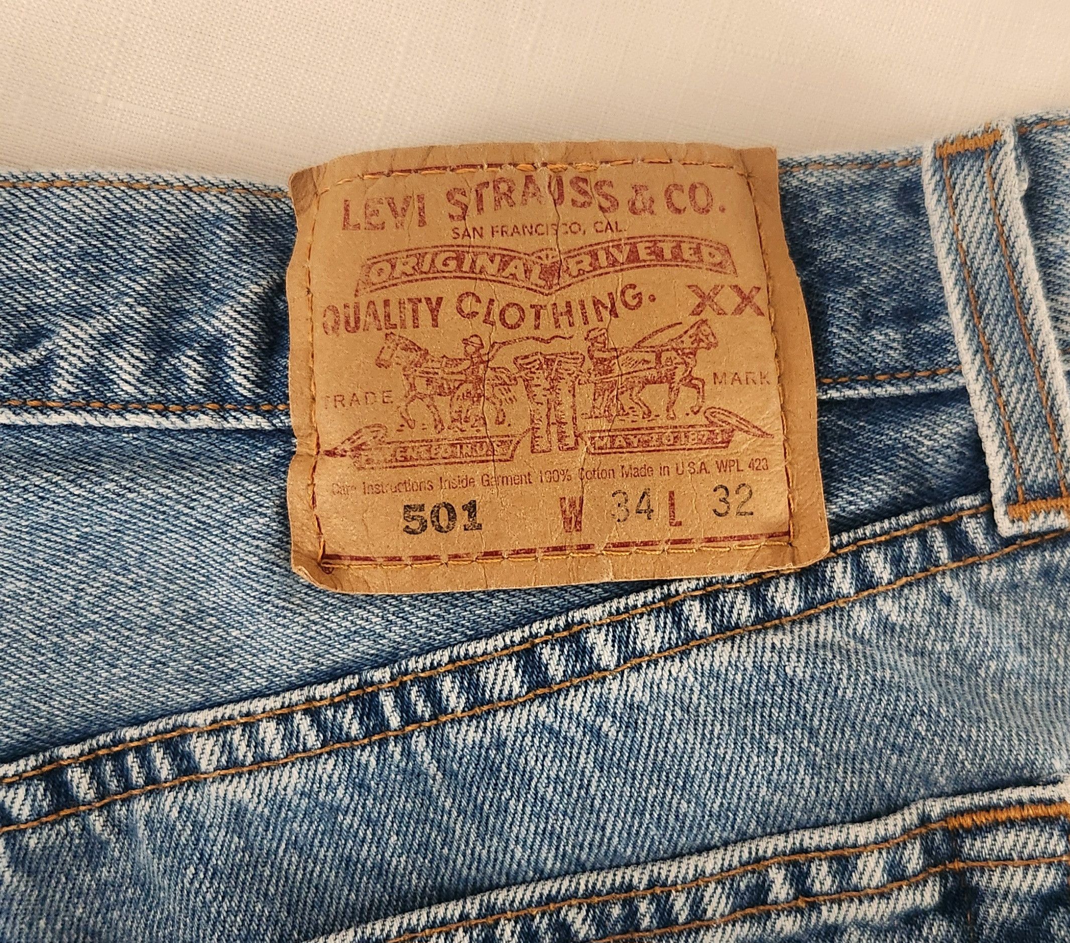 Levi's × Vintage Levi's 501 XX VTG True Vintage USA Made Red Tab 90s Blue 34 Size US 34 / EU 50 - 14 Thumbnail