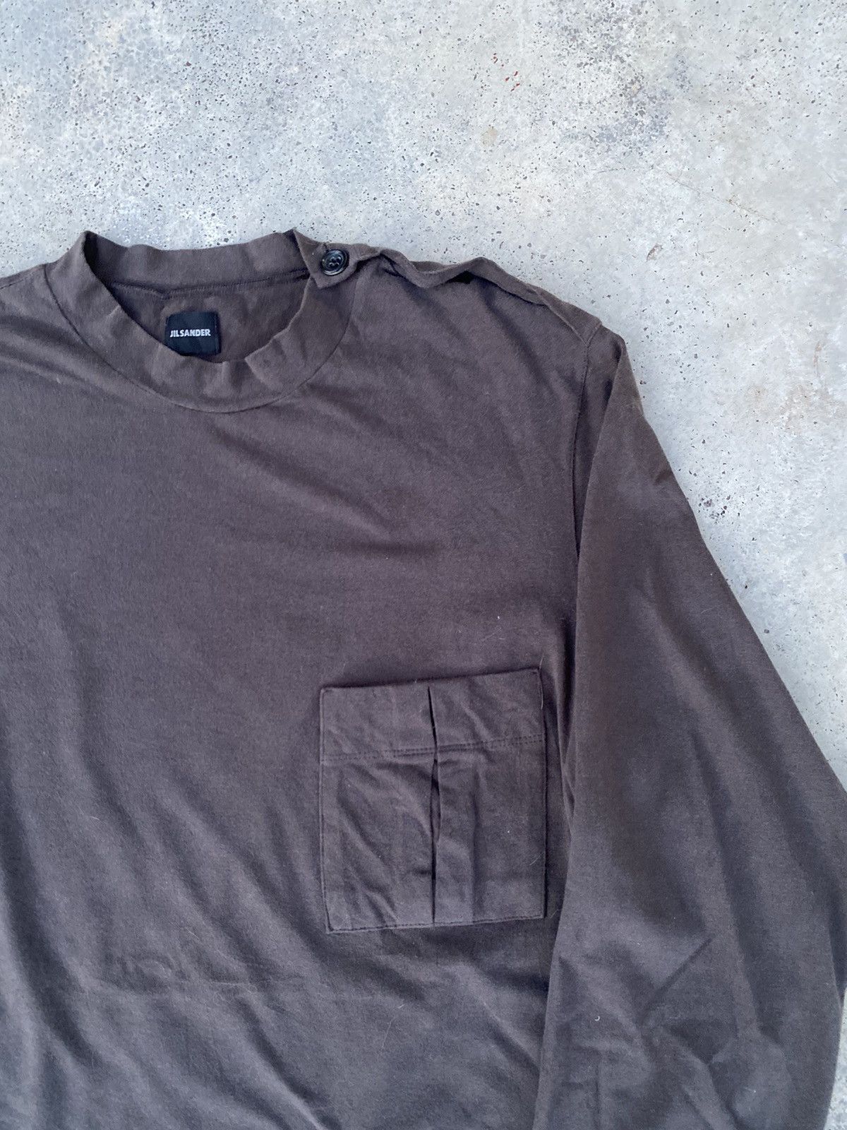 Jil Sander Jil Sander Pocket Long Sleeve Tees Brown Size US L / EU 52-54 / 3 - 2 Thumbnail