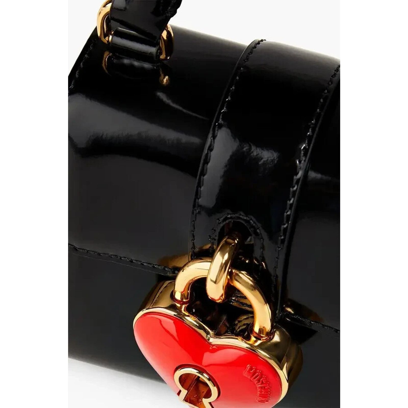 Moschino SS23 MOSCHINO Couture Jeremy Scott Heart Lock Top Handbag Size ONE SIZE - 6 Thumbnail