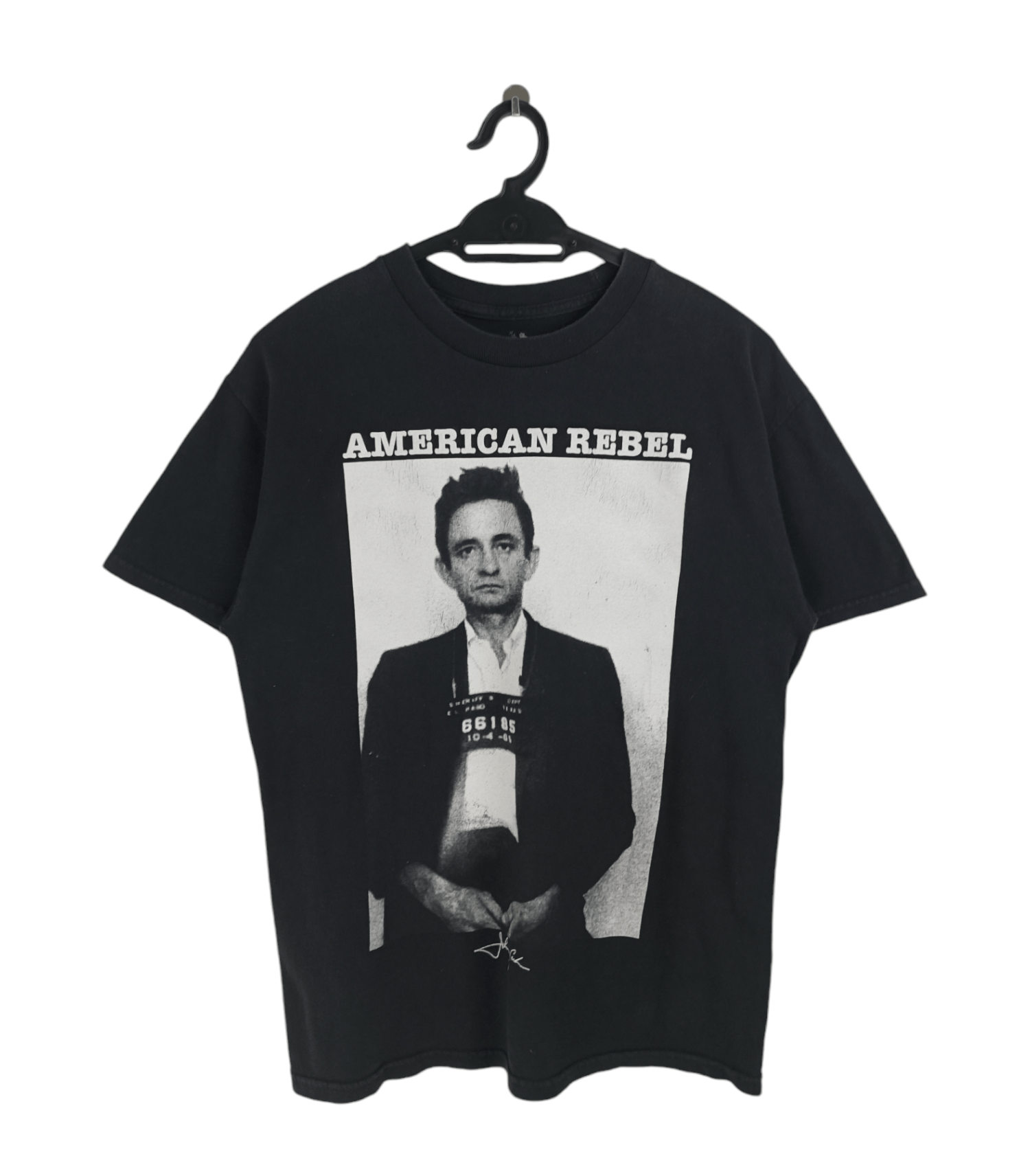 Band Tees VINTAGE JOHNNY CASH AMERICAN REBEL TEE elvis willie dylan Size US M / EU 48-50 / 2 - 1 Thumbnail