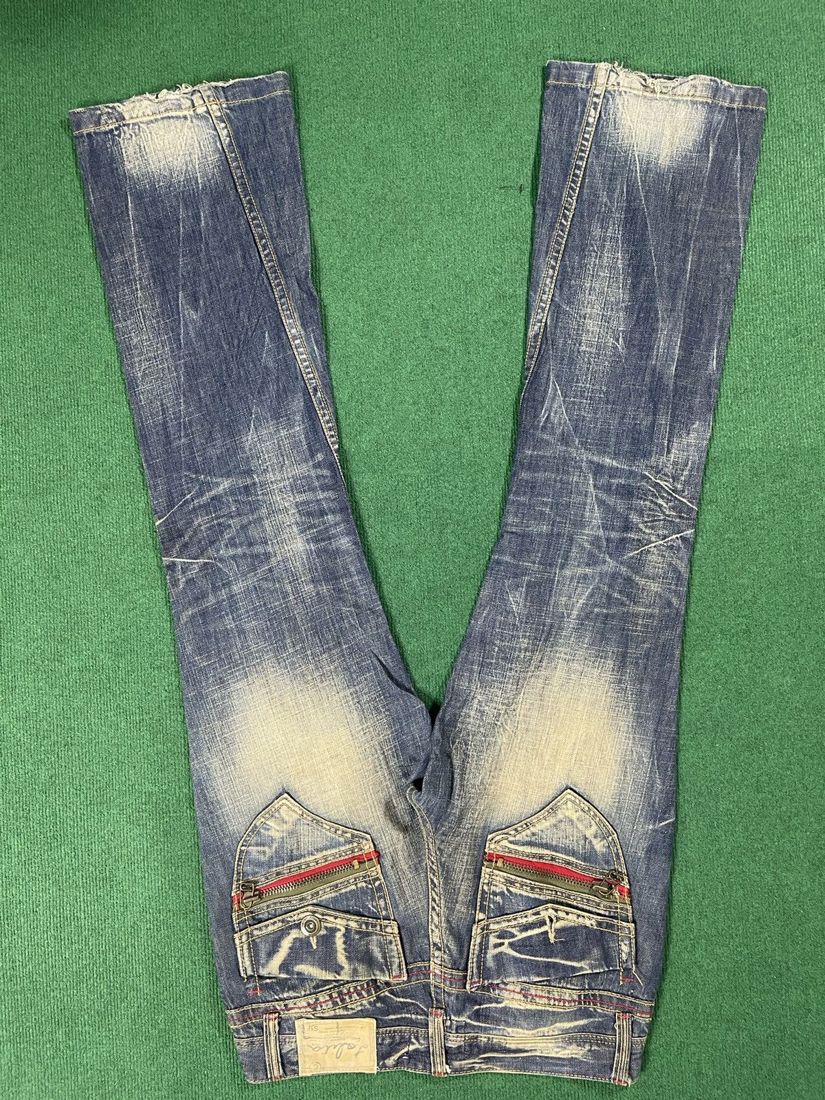 Japanese Brand Japanese Lolita Distressed Flair Cut Jeans Size US 34 / EU 50 - 4 Thumbnail