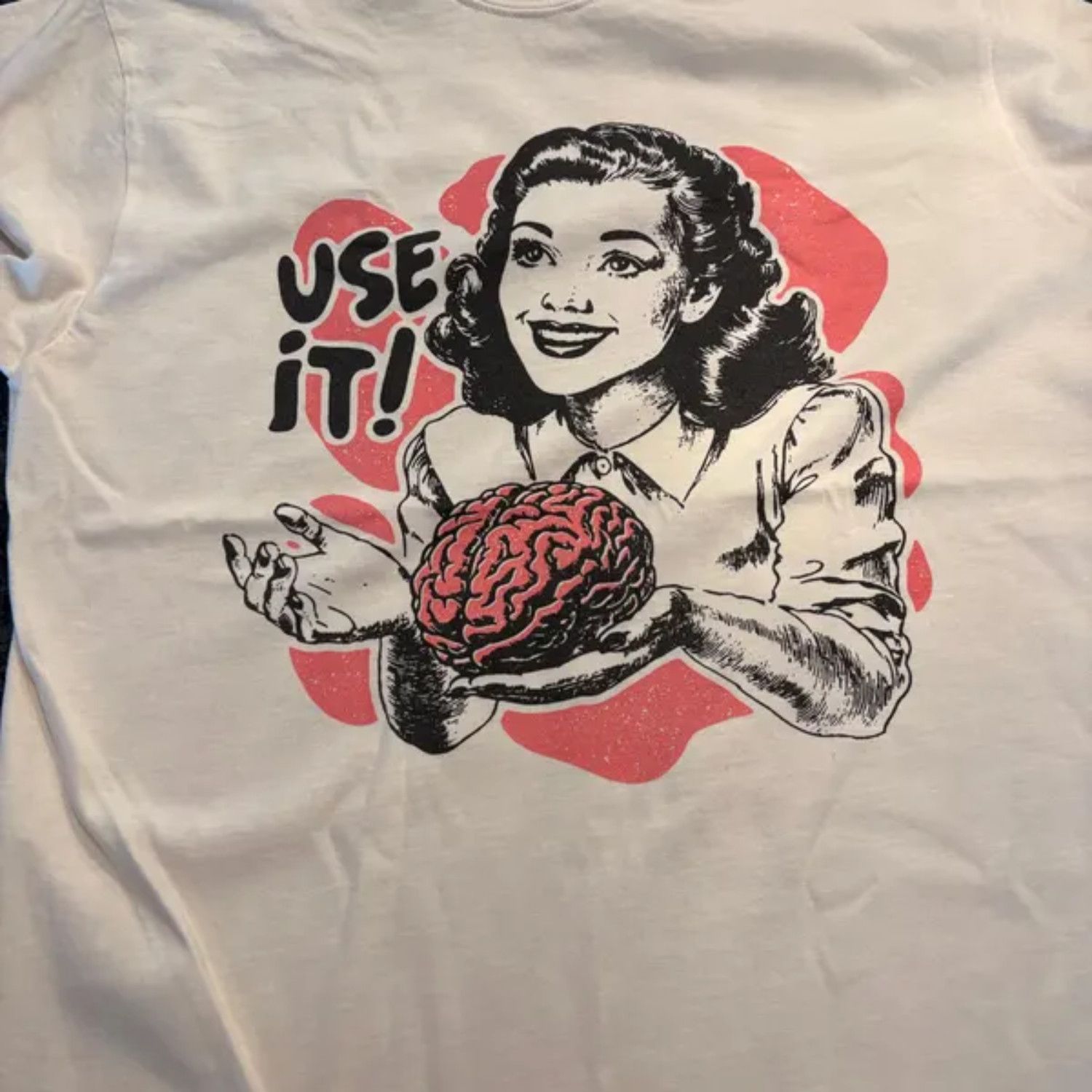 Japanese Brand Sarcastic Vintage Unisex Shirt, Use Your Brain Aesthetic Tee Size US L / EU 52-54 / 3 - 3 Thumbnail