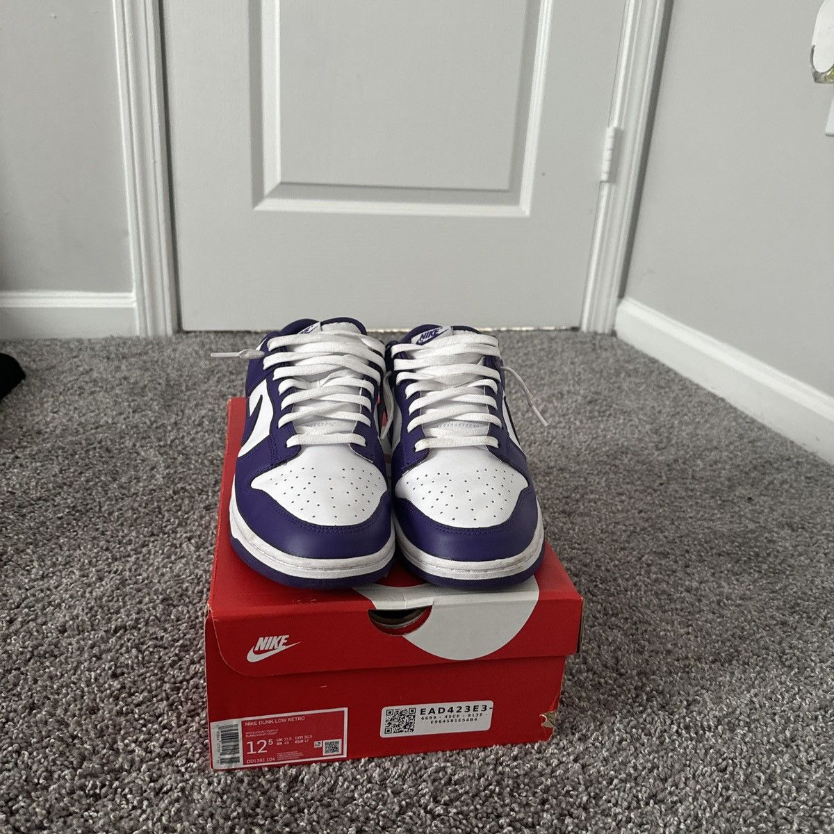Nike Nike Dunk Low Court Purple Size US 12.5 / EU 45-46 - 2 Thumbnail