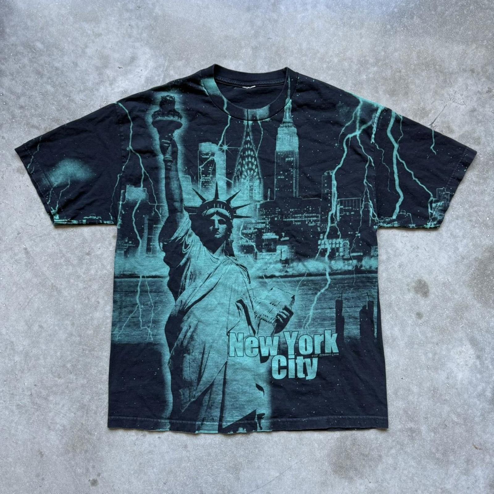Other New York City Statue Of Liberty All-Over Print Faded T-shirt Size US XL / EU 56 / 4 - 1 Thumbnail
