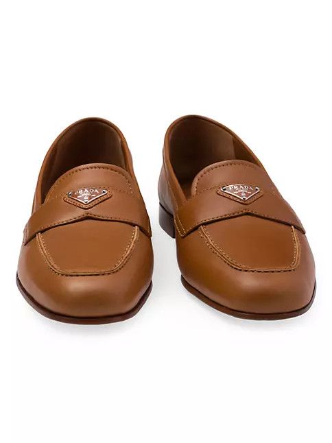 Prada o1w1db11124 Nappa Leather Loafers in Brown Size US 7 / IT 37 - 5 Thumbnail