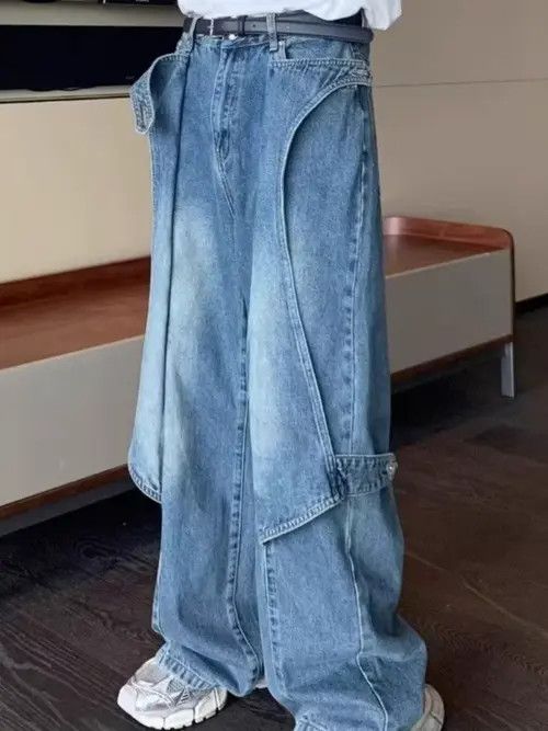Japanese Brand Tomoko x Arisa Light Blue High Street Vintage Loose Jeans Size US 29 - 7 Thumbnail