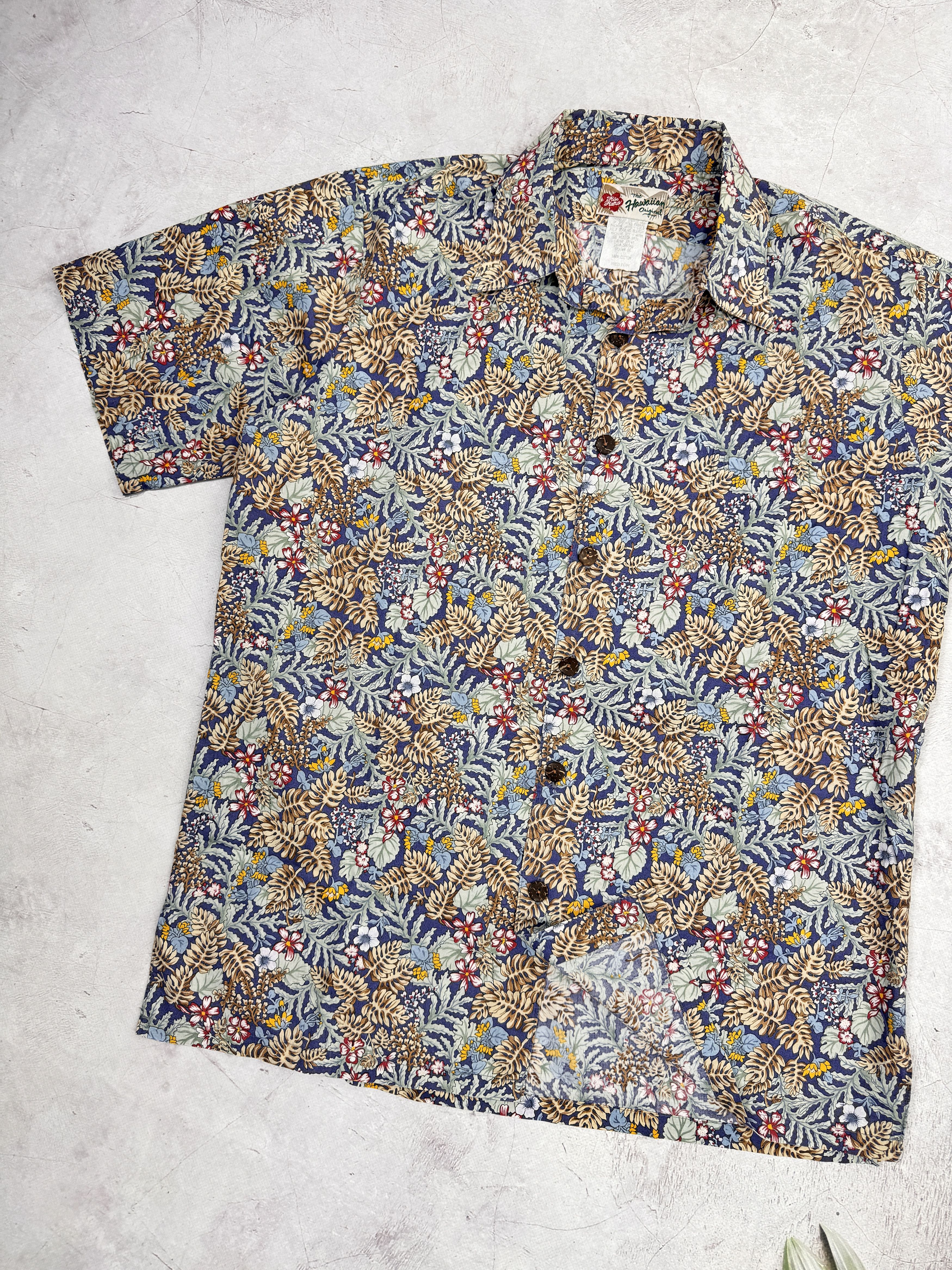 Hilo Hattie × Vintage Vintage Hilo Hattie Hawaiian Shirt Leaves & Flowers Cotton Size US M / EU 48-50 / 2 - 2 Thumbnail
