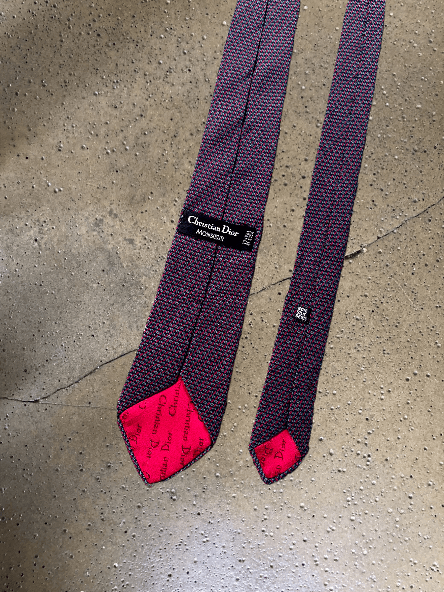 Christian Dior Monsieur × Dior 🔴 CHRISTIAN DIOR AUTHENTIC 100% SILK LUXURY FRANCE Y2K TIE Size ONE SIZE - 1 Thumbnail