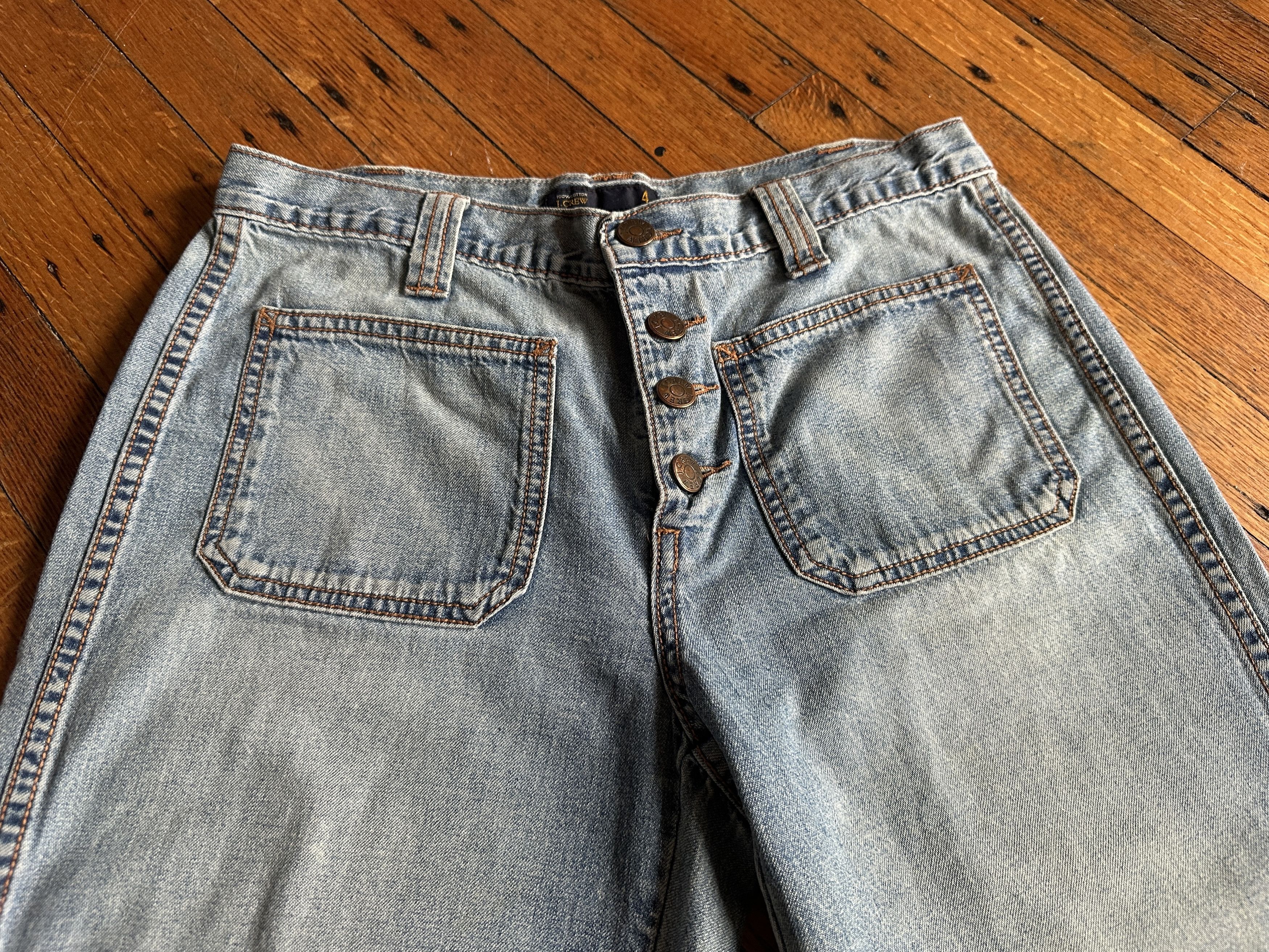 J.Crew Vintage J.Crew low rise front patch pocket jeans wmn's sz 4 Size 25" / US 0 / IT 36 - 4 Thumbnail